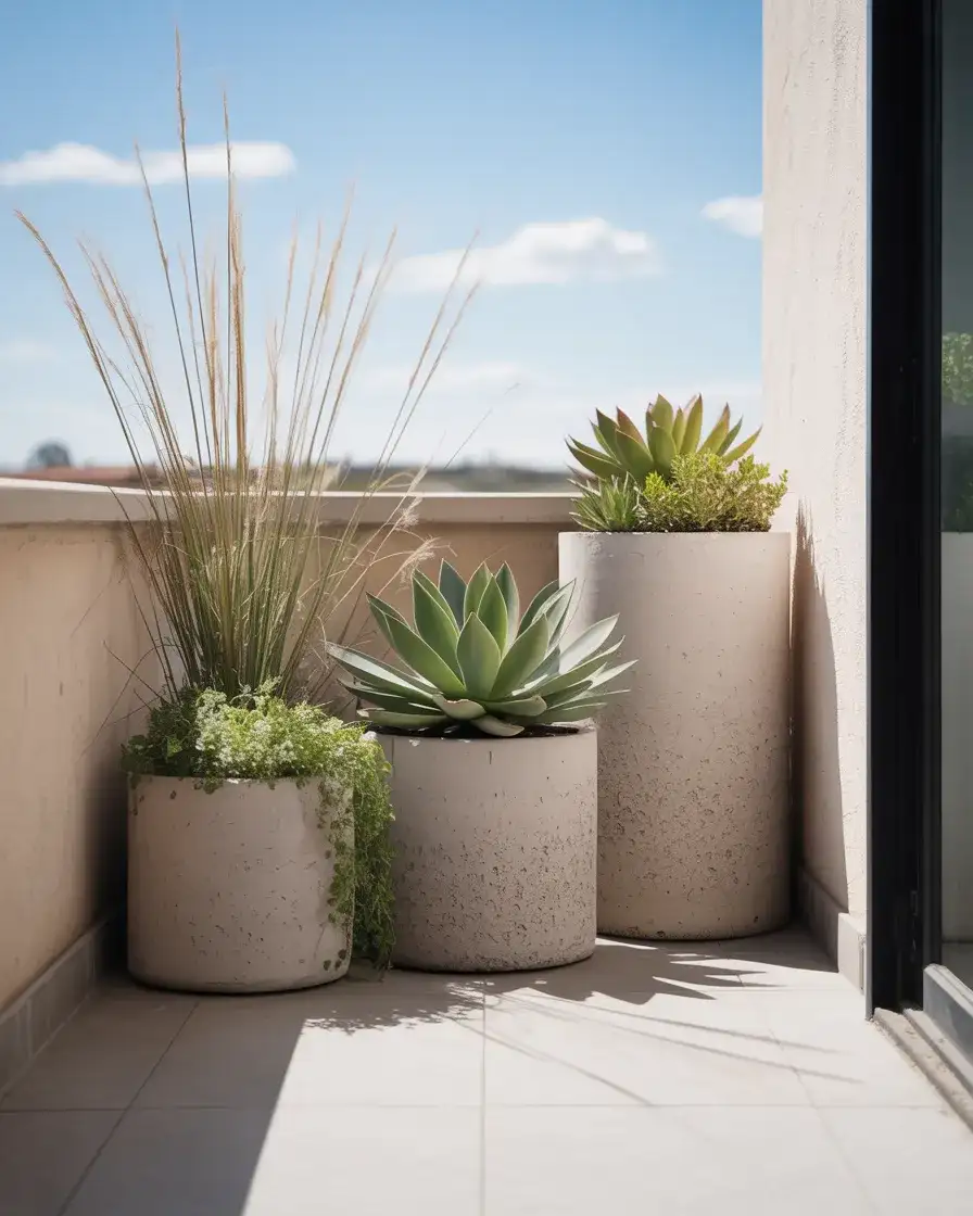 Minimalist Concrete Planter Collection 1