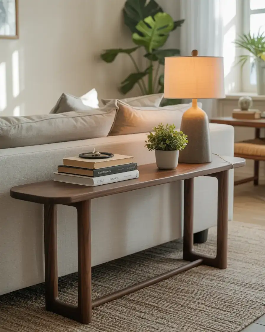 Minimalist Console Table as Room Divider 2