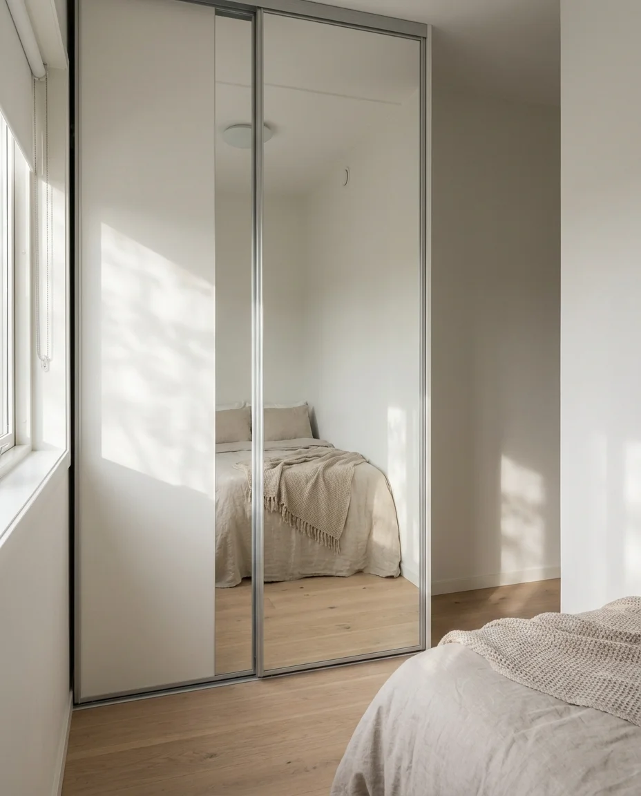 Mirrored Closet Doors to Double the Light 2