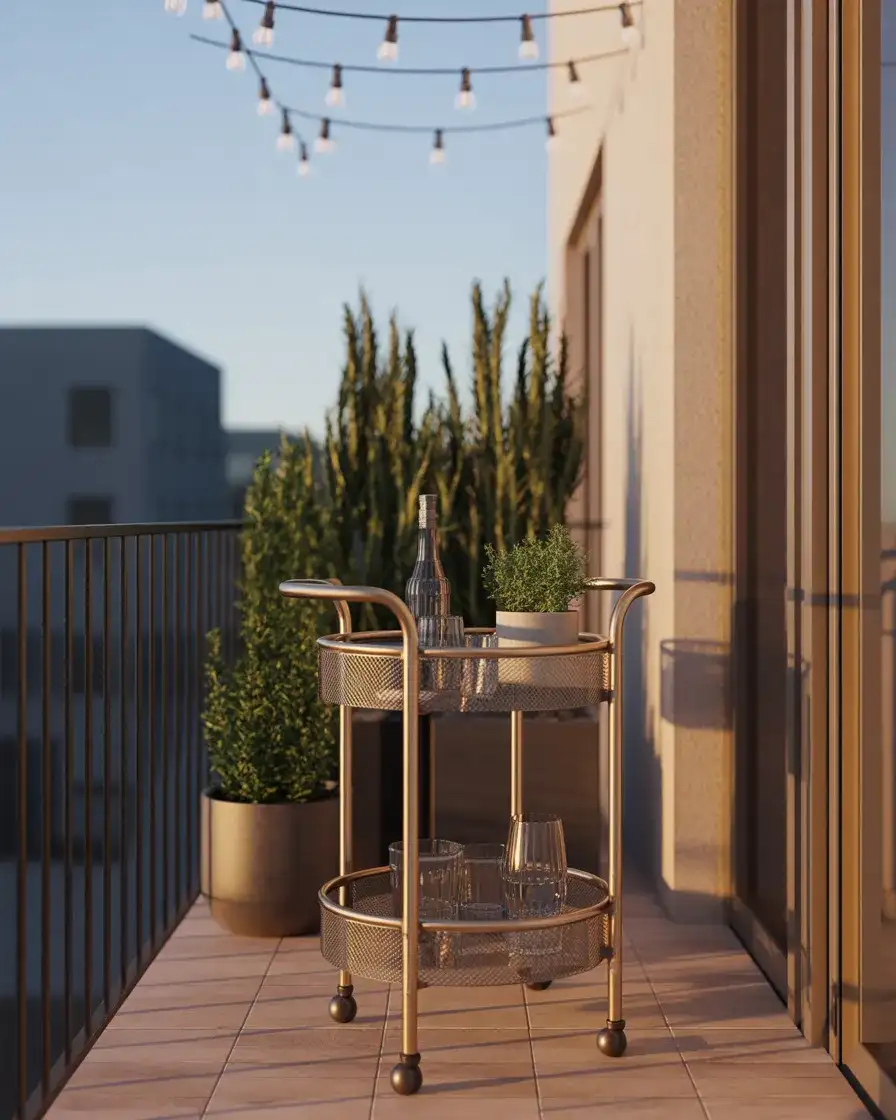 Modern Apartment Balcony Bar Cart 2