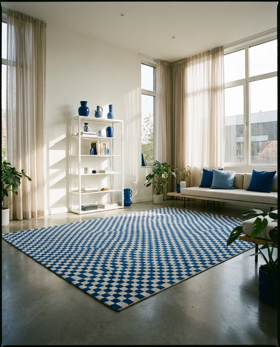 Modern Blue and White Living Room Ideas 2