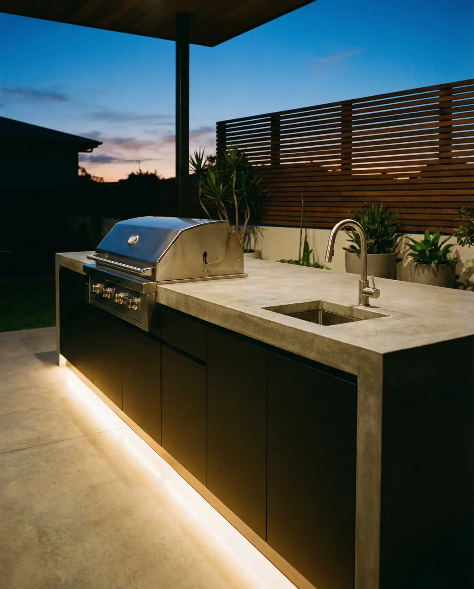 Modern Concrete and Steel Kitchen 1