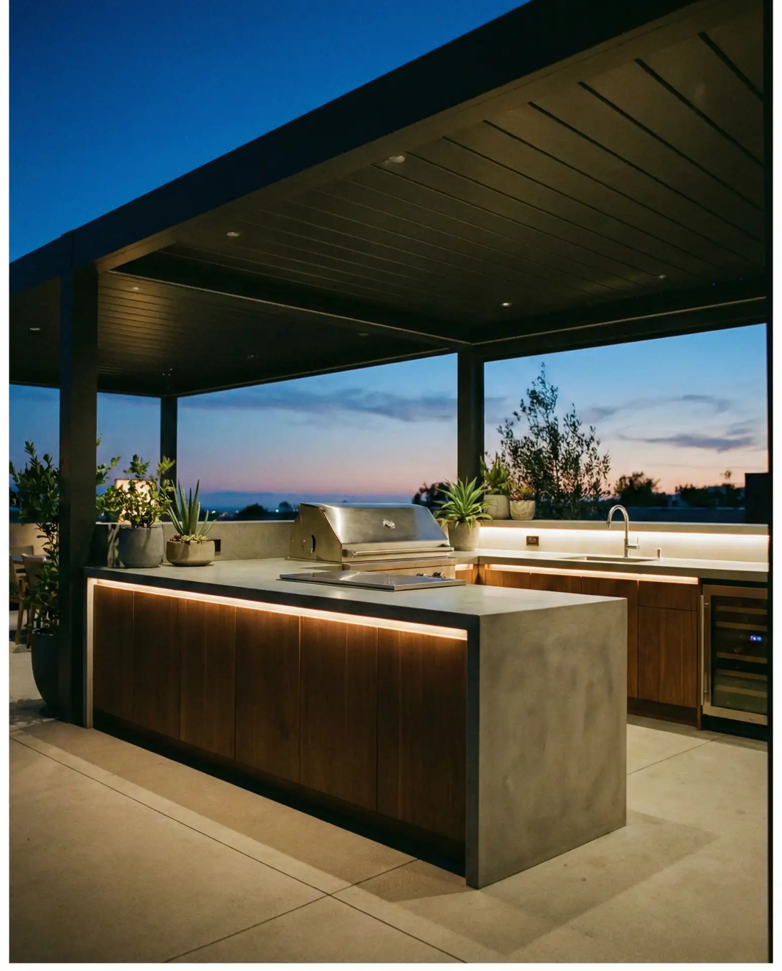 Modern Covered Kitchen with Clean Lines 1