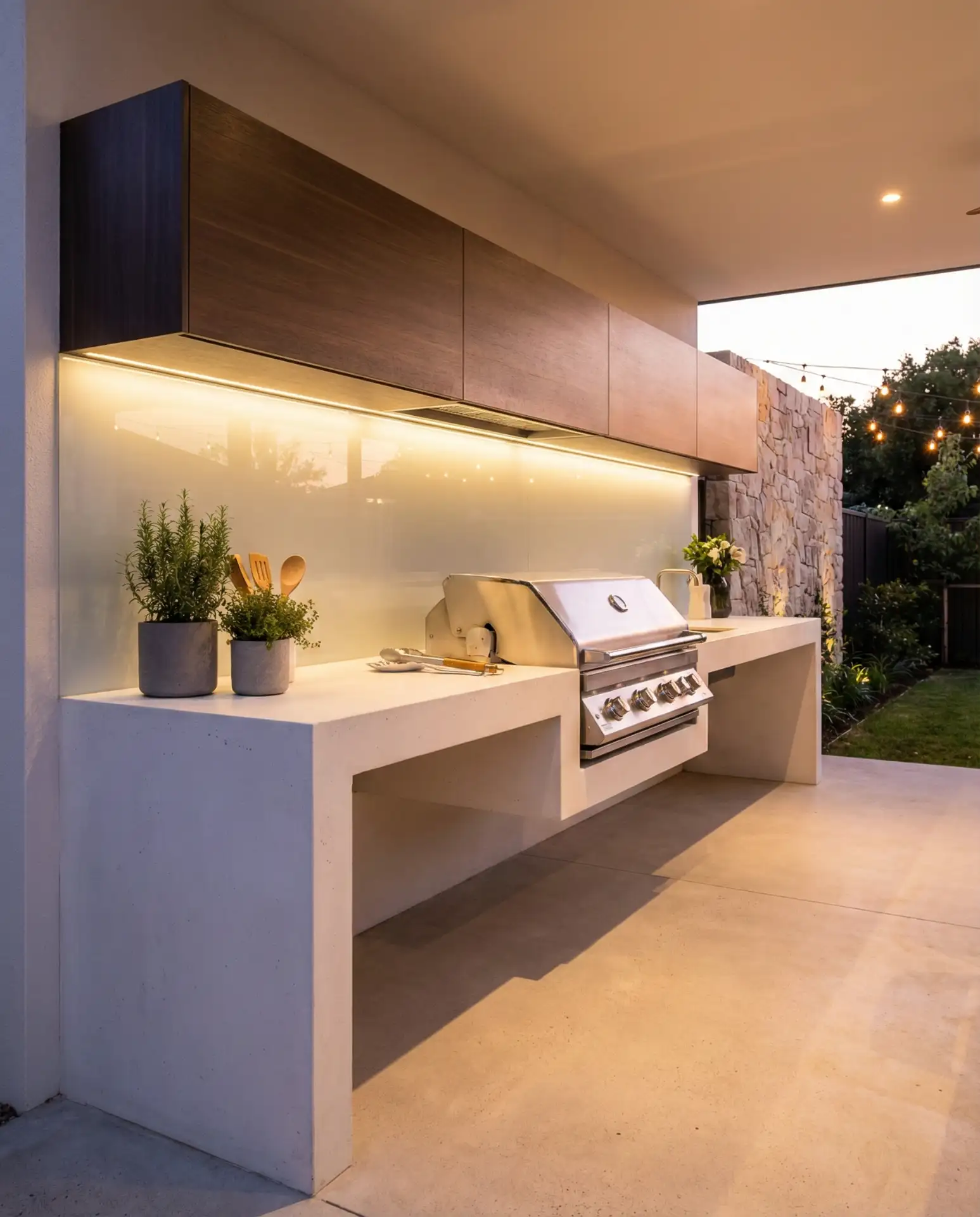 Modern Minimalist Outdoor Kitchen 1