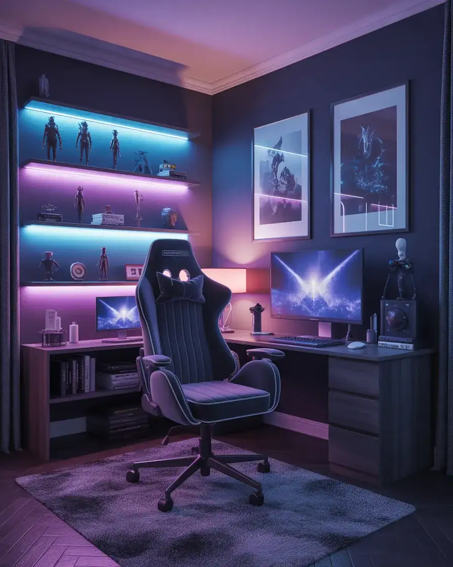 Moody Aesthetic Gaming Room 1