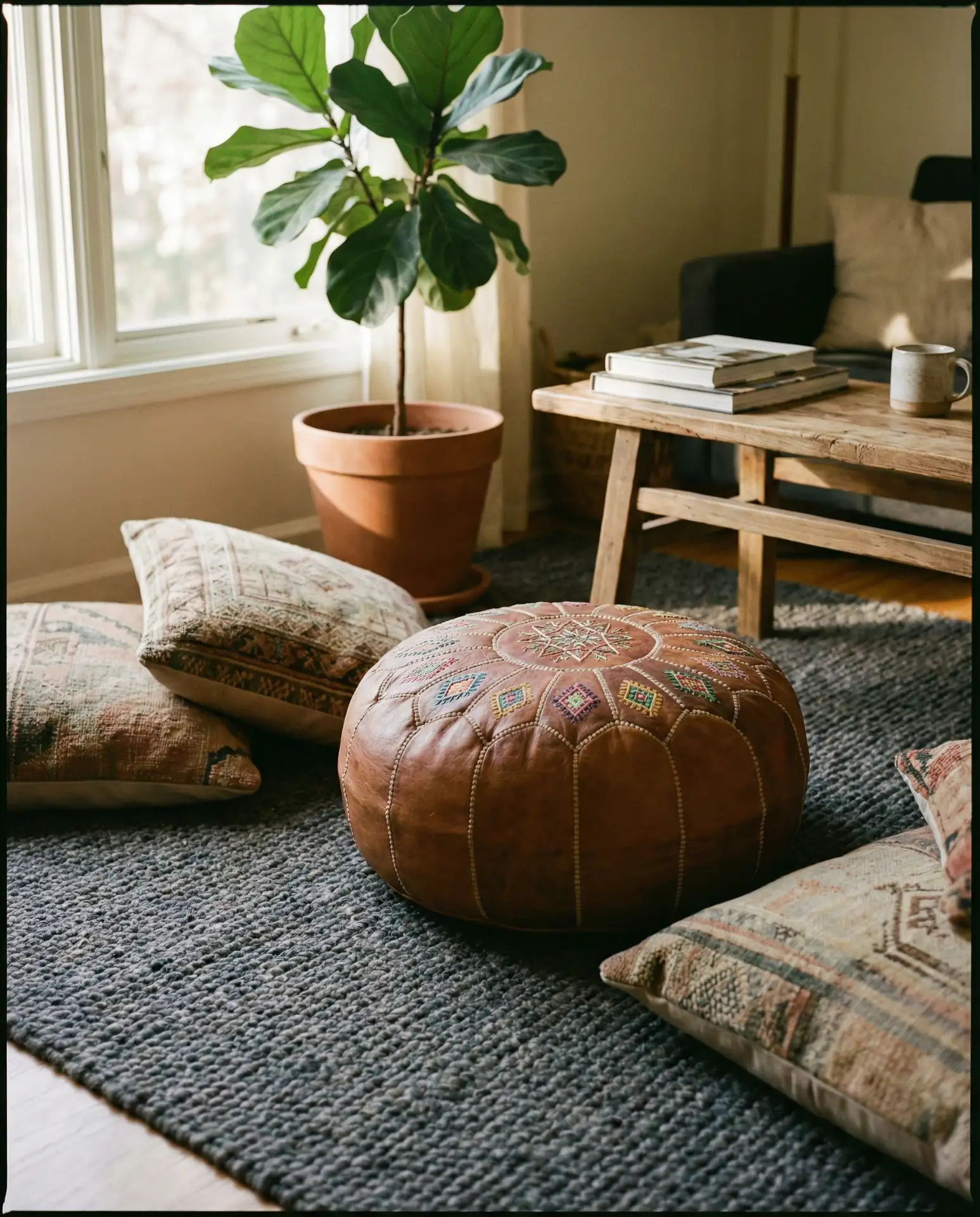 Moroccan Poufs and Floor Cushions 1