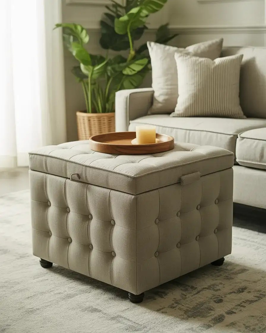 Multifunctional Ottoman with Storage 2