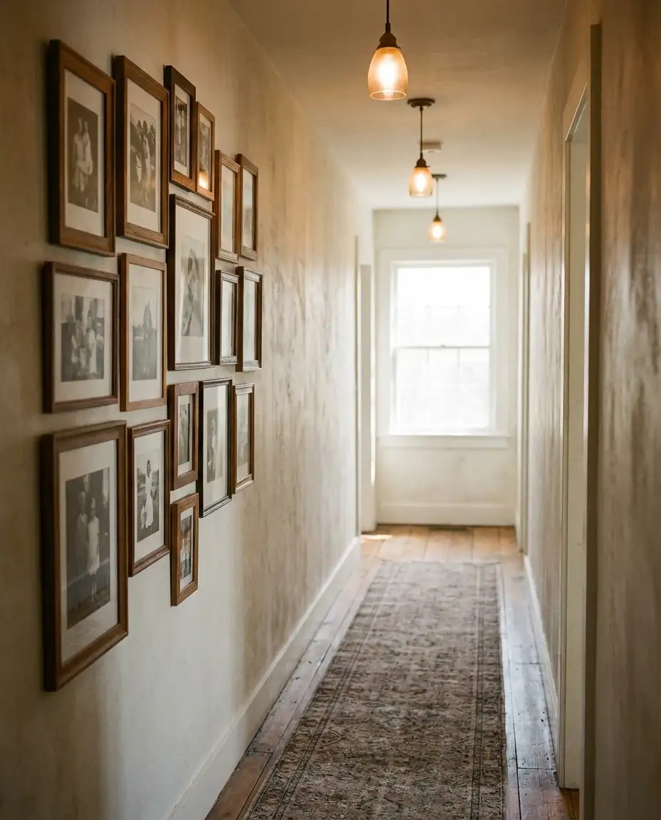 Narrow Hallway Photo Display 1