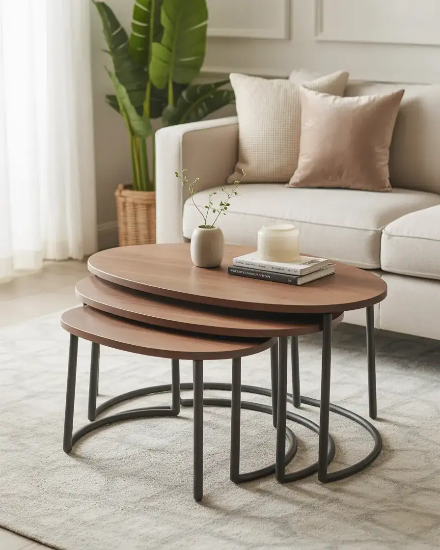 Nested Coffee Tables for Flexibility 2