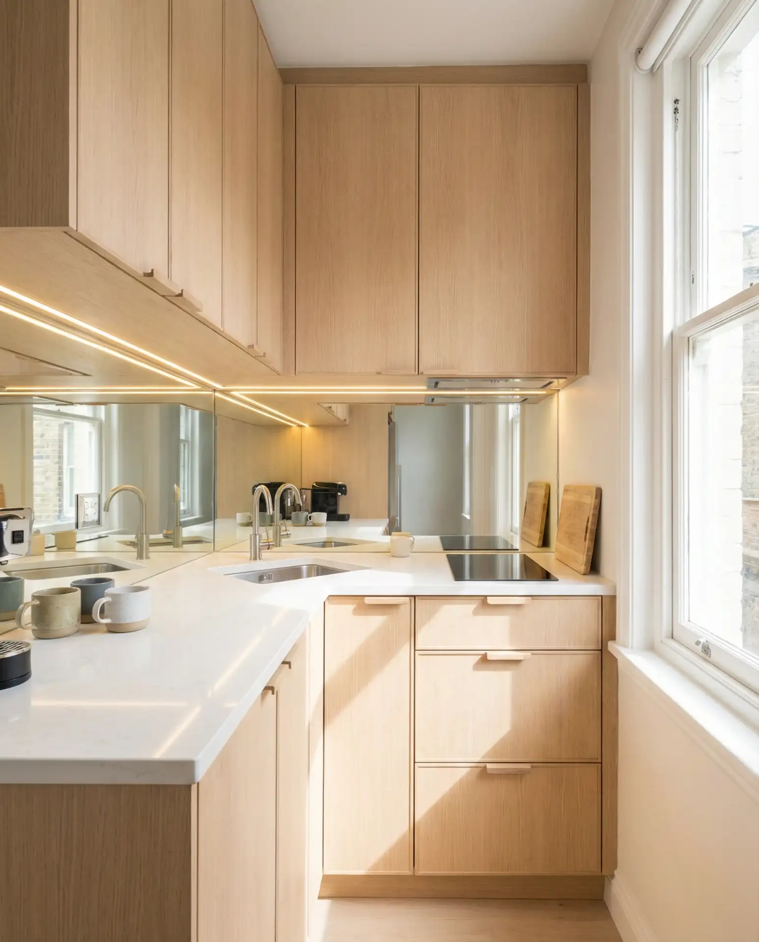 Oak Cabinets in a Small Kitchen 1