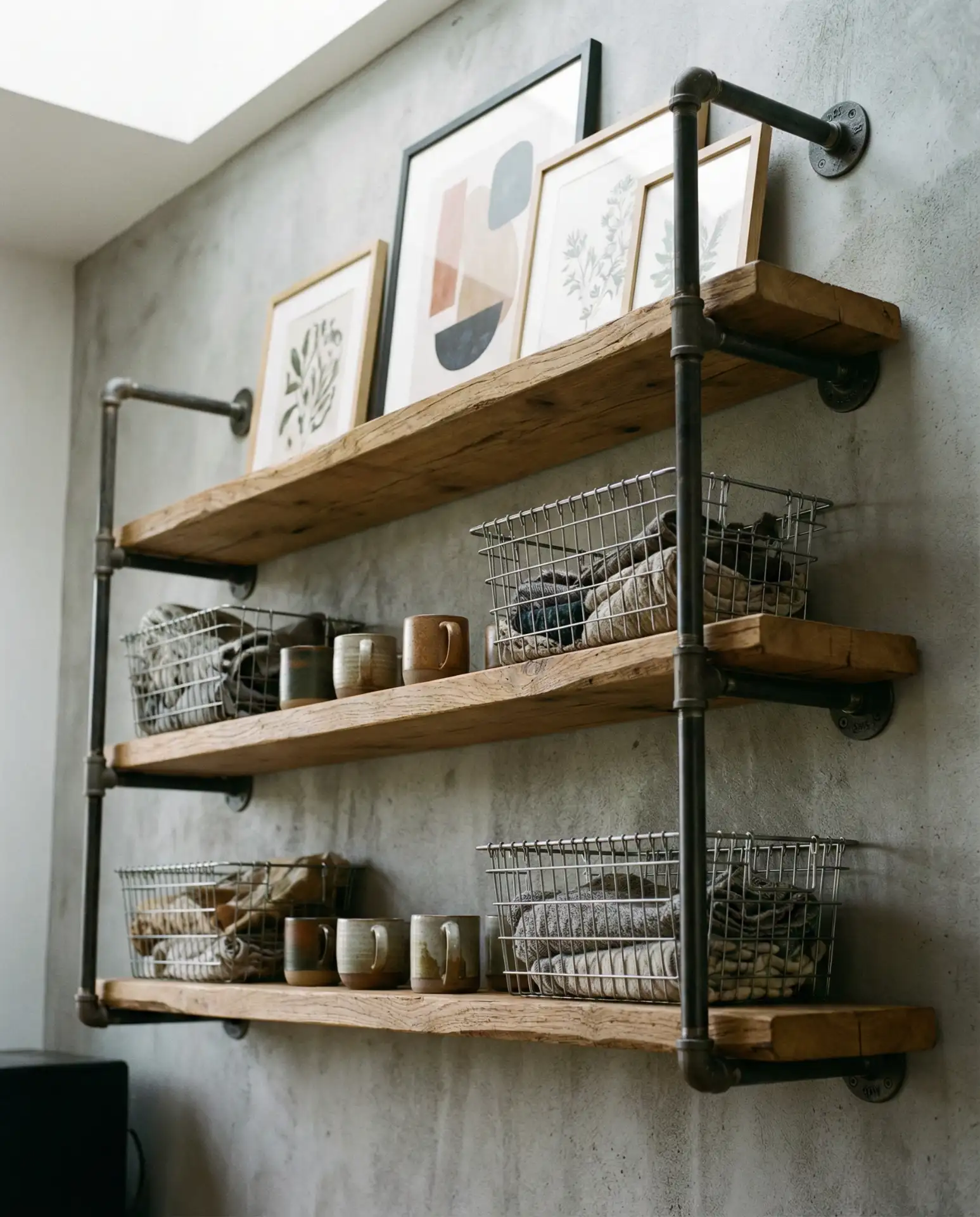Open Industrial Pipe Shelving 1