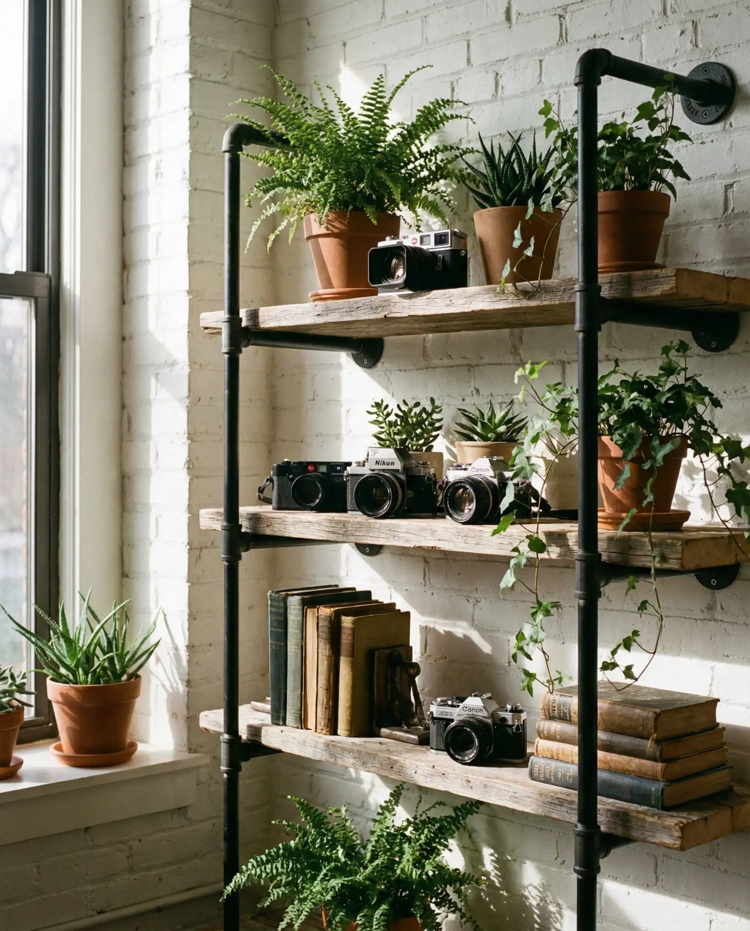 Open Industrial Pipe Shelving 2