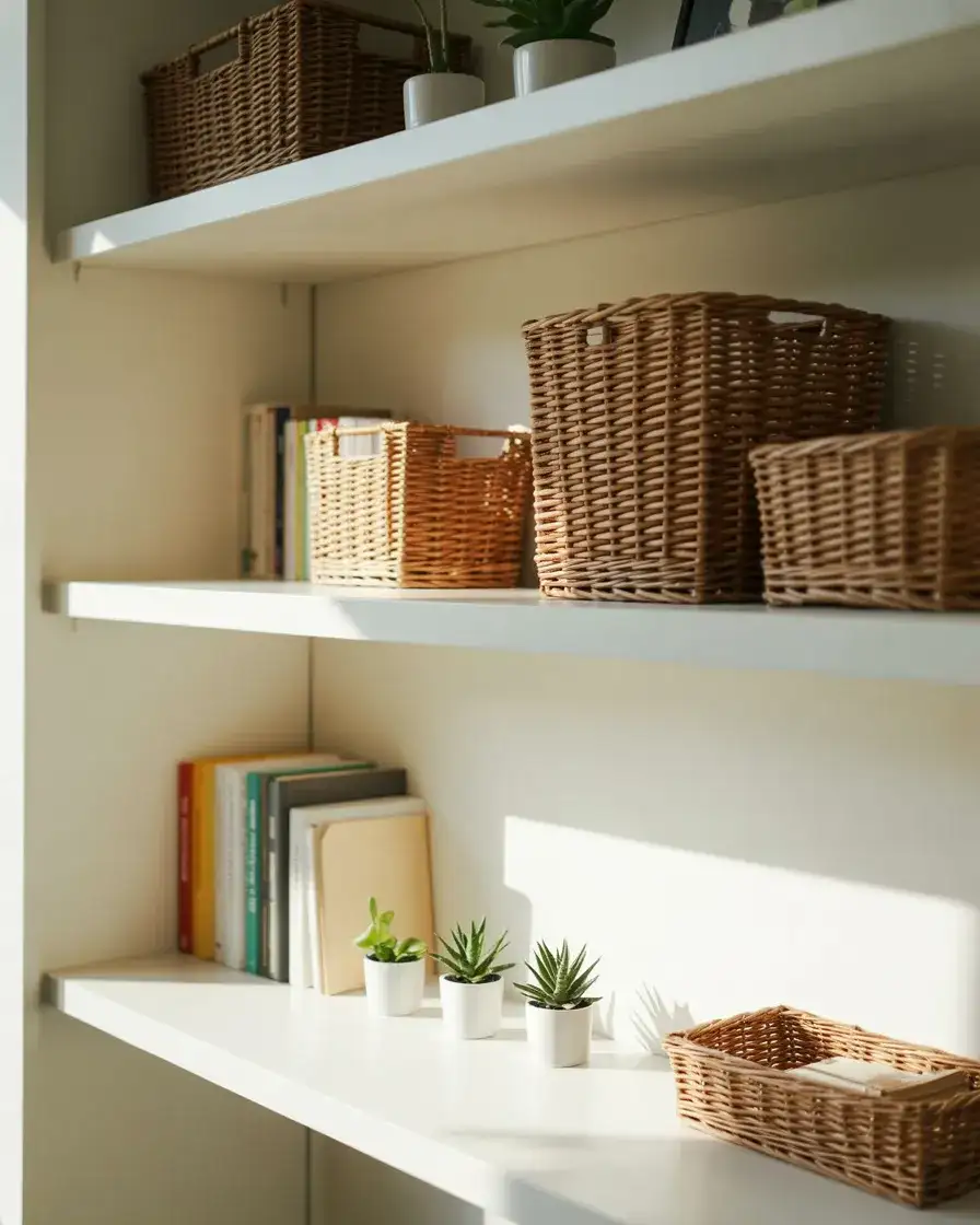 Open Shelving with Matching Baskets 2