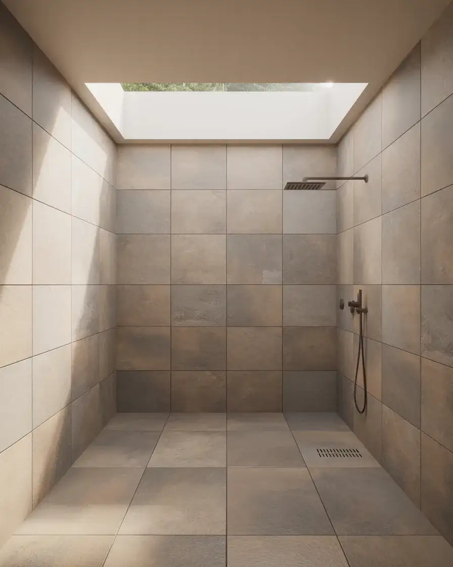 Open Shower With Wet Room Design 1