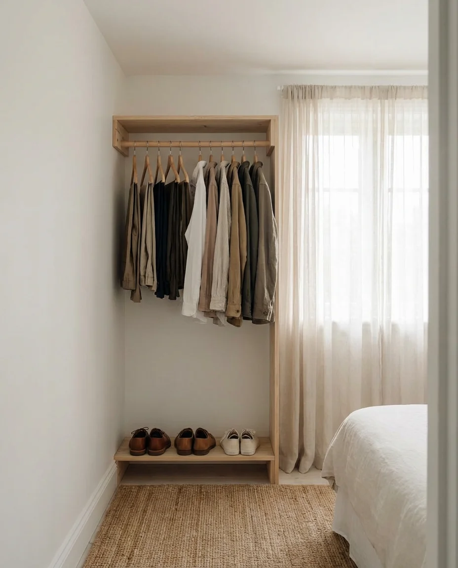 Open Wardrobe System Instead of a Closet 1