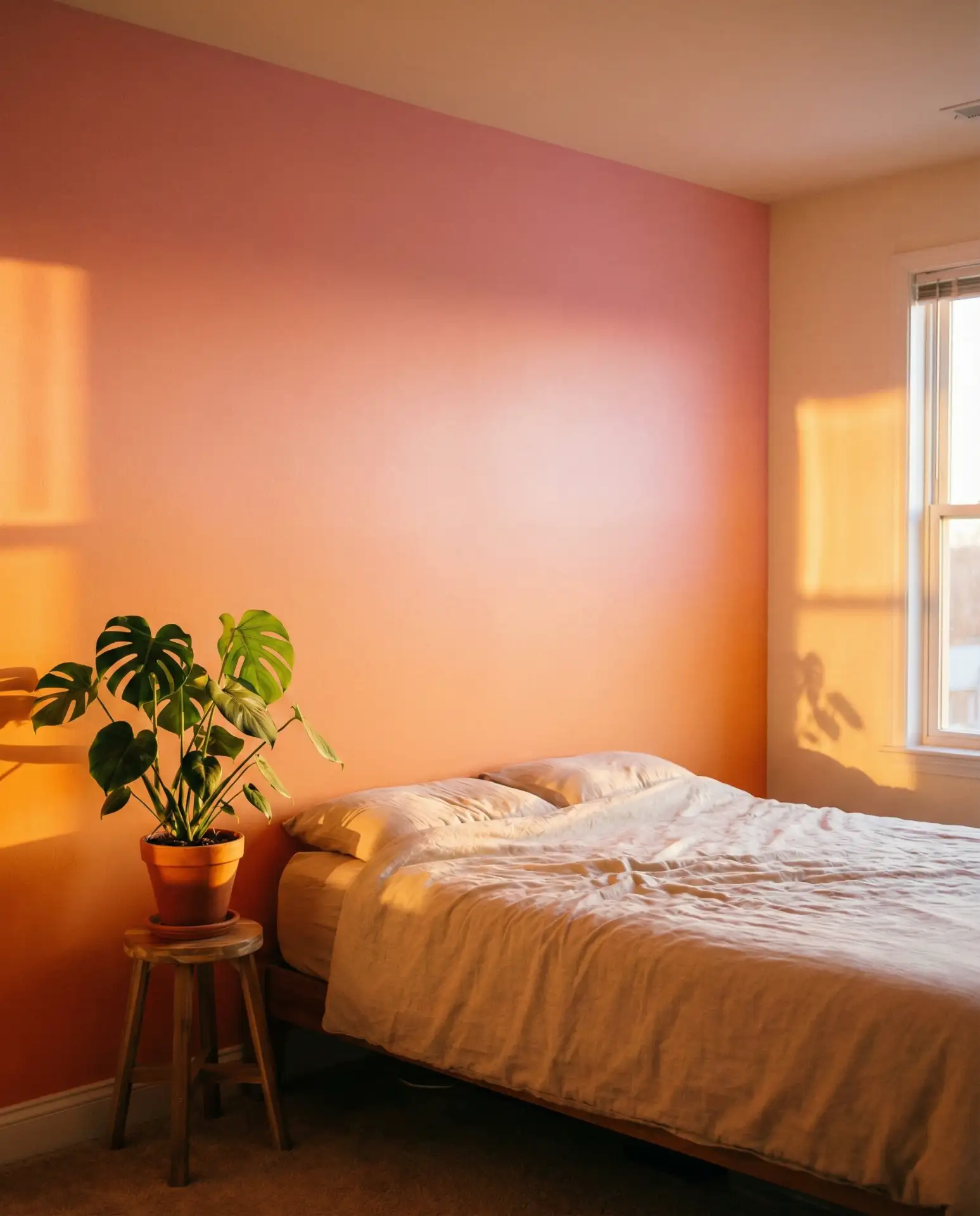 Orange and Pink Sunset-Inspired Bedroom 1