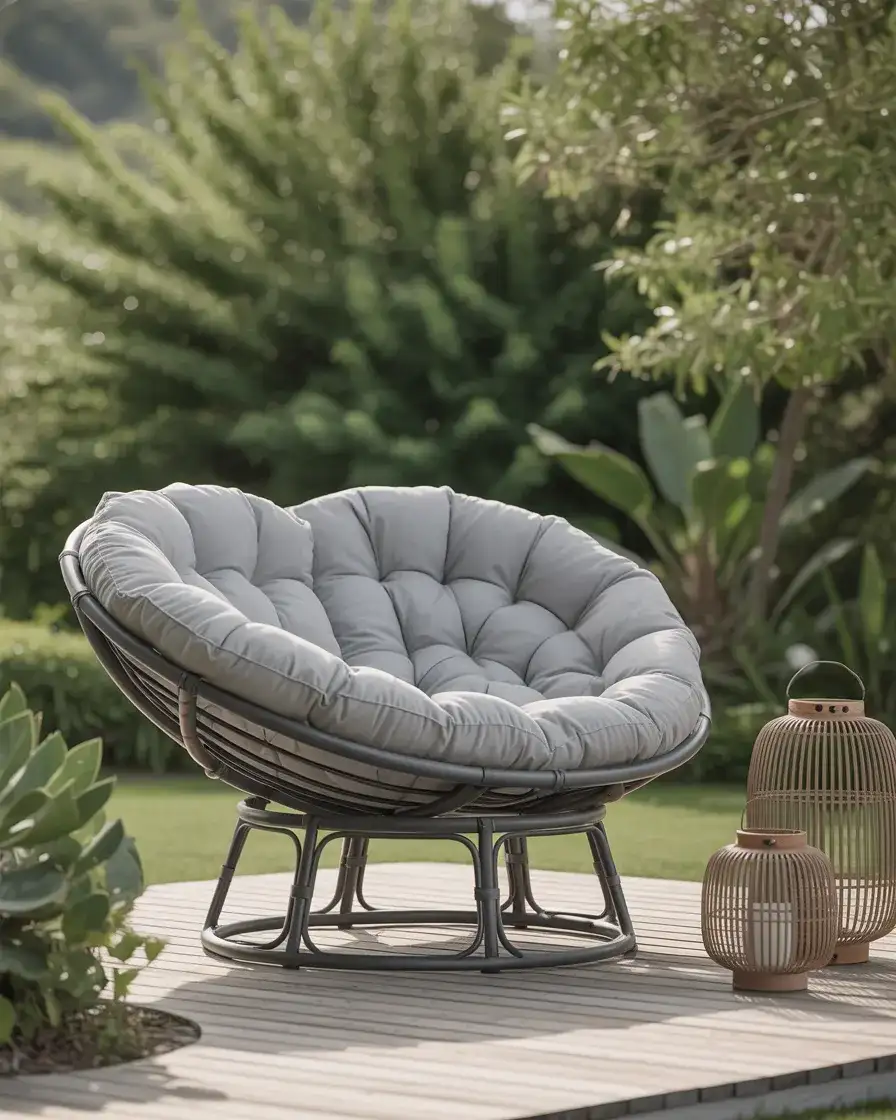 Outdoor Double Papasan for Patio Lounging 1