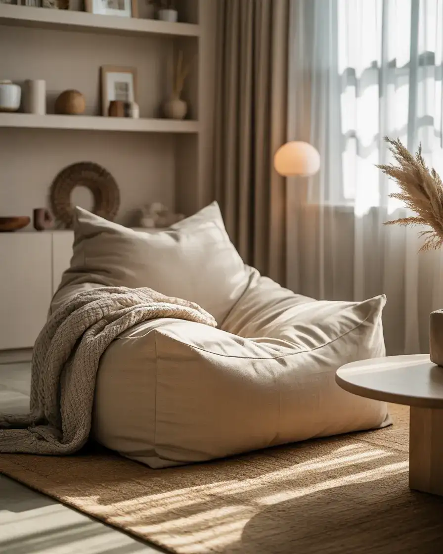 Oversized Linen Bean Bag for the Modern Living Room 1