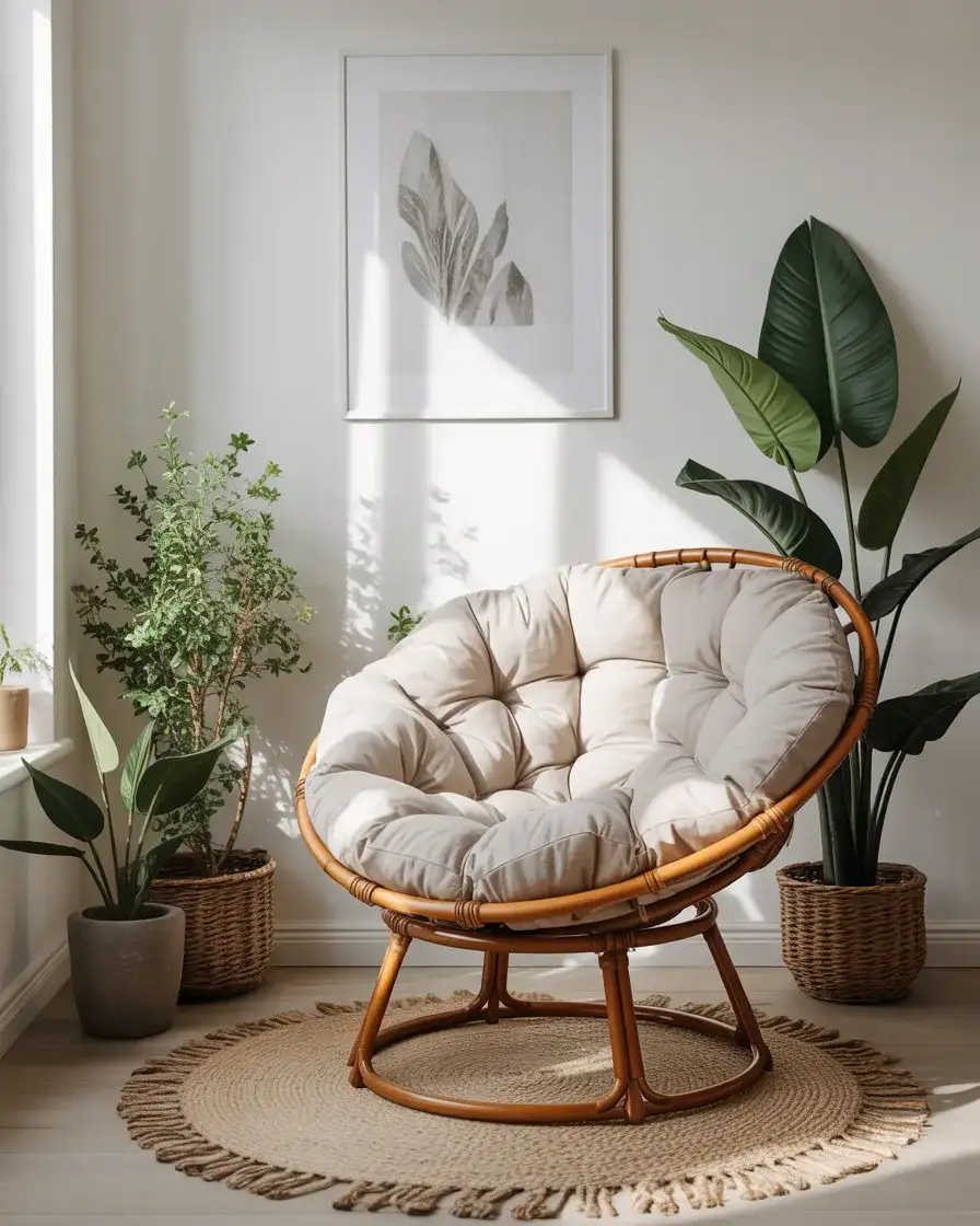 Papasan in Neutral Tones for Scandinavian Interiors 1