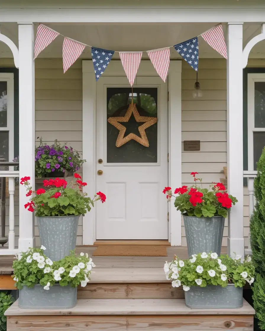 Patriotic 4th of July Porch Styling 1
