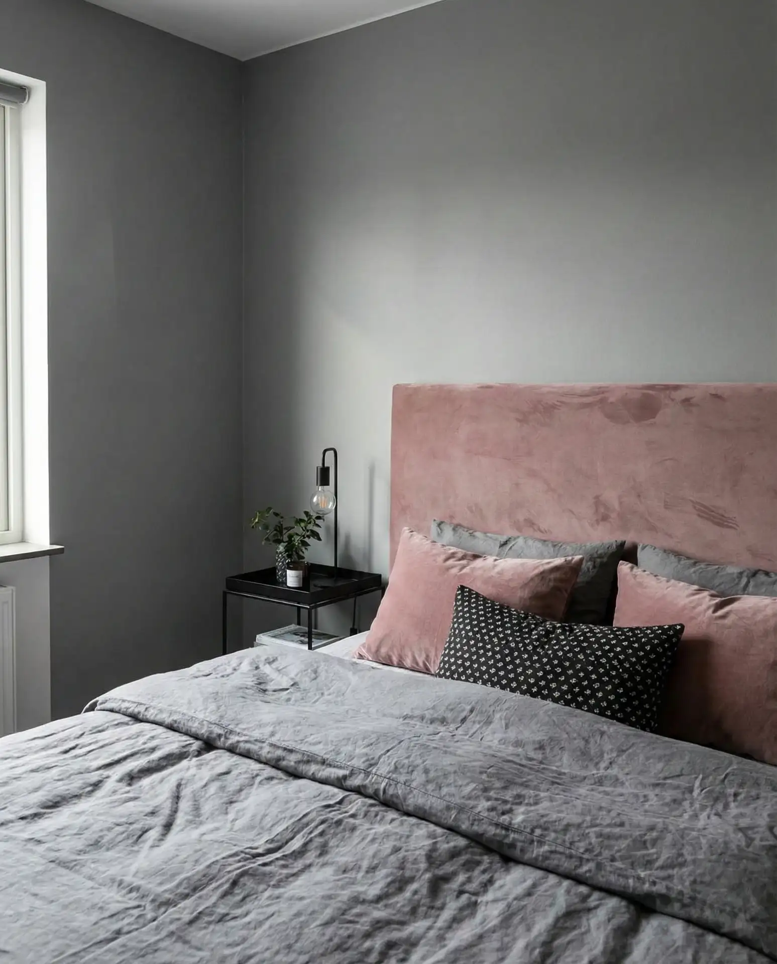 Pink Black and Gray Bedroom with Edgy Sophistication 2