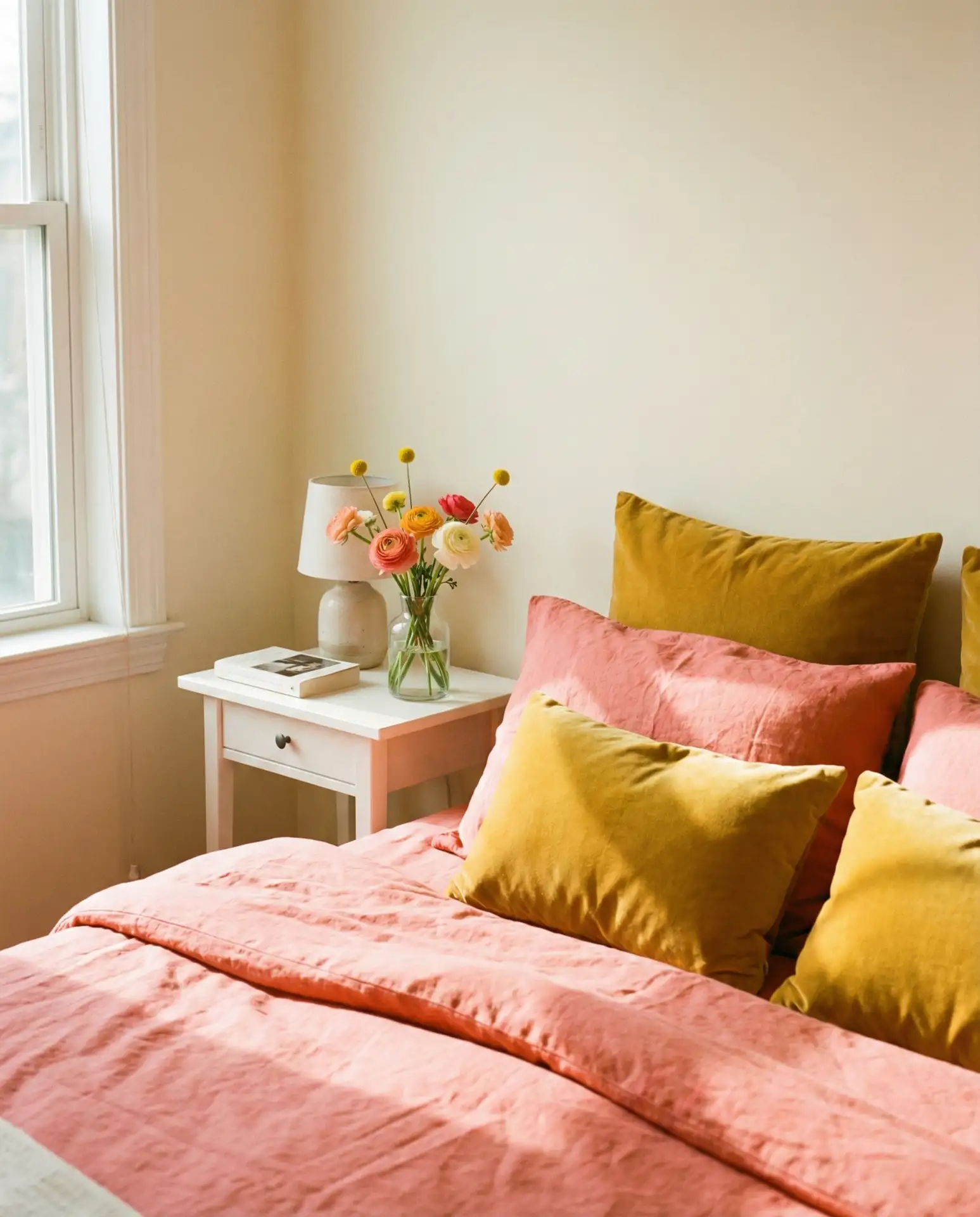 Pink and Yellow Sunshine Bedroom 1