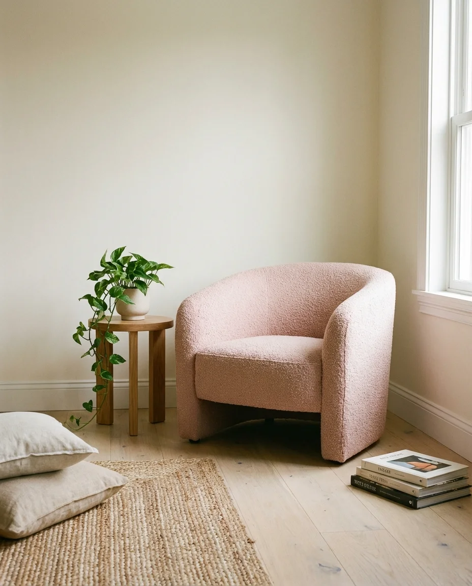 Pop of Pink in a Neutral Room 1