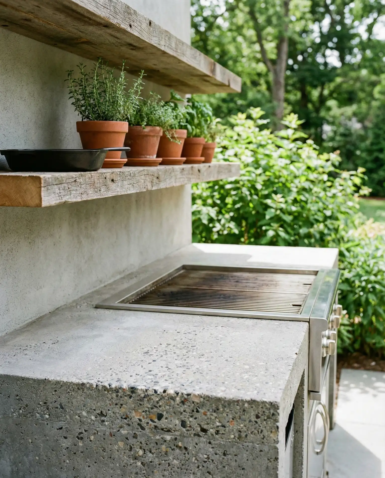 Rustic Concrete Countertop Kitchen 2