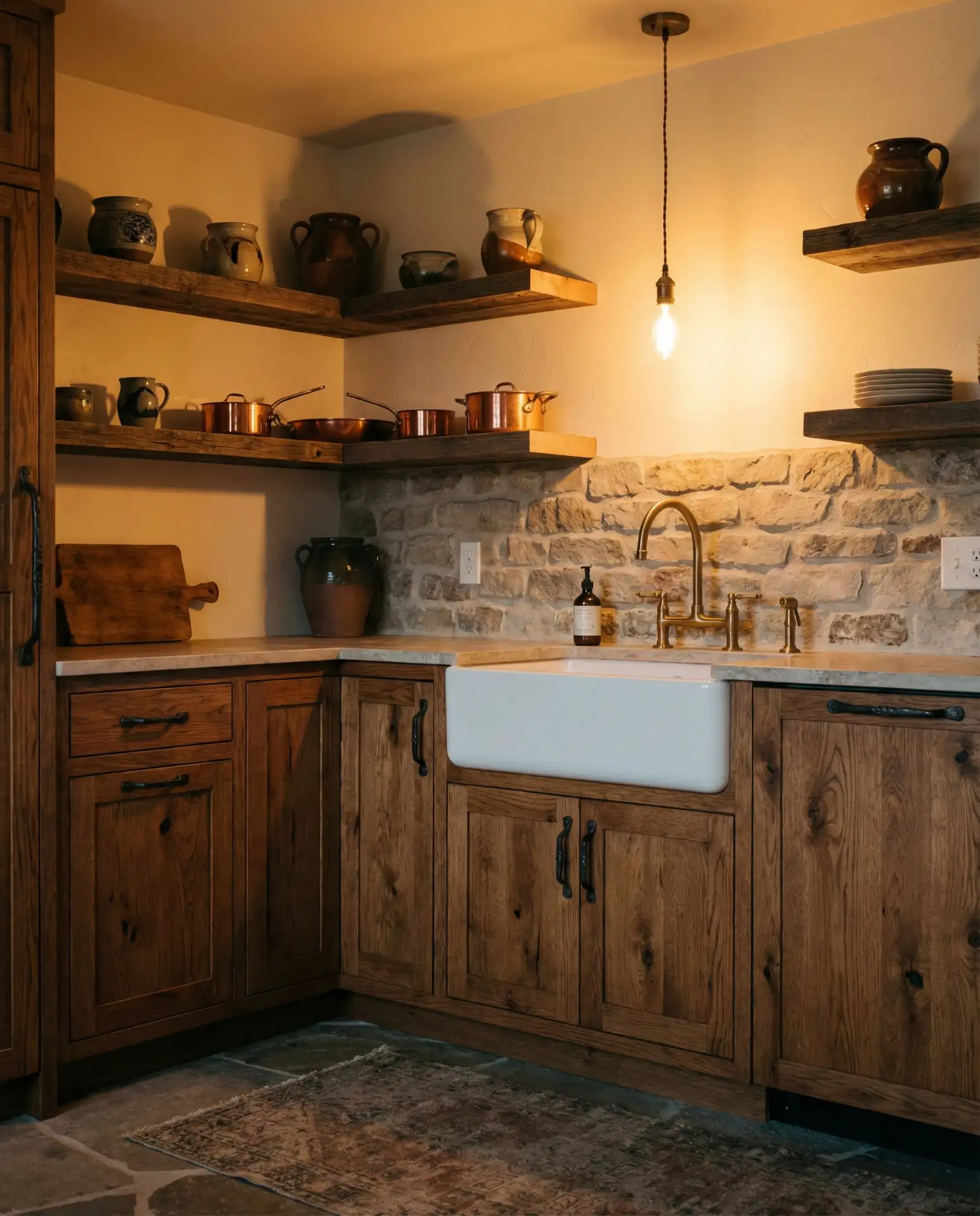 Rustic Oak with Reclaimed Wood Accents 2