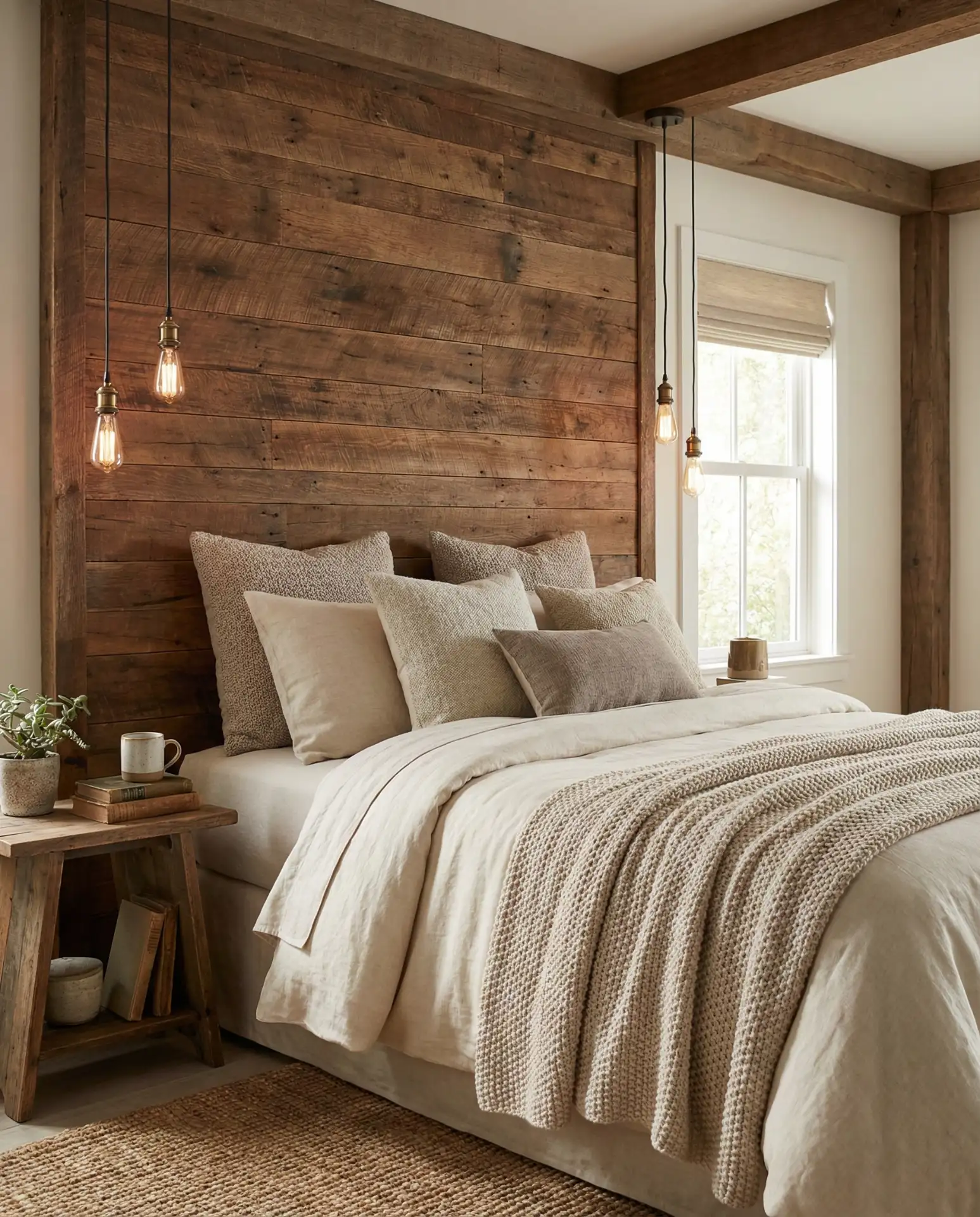 Rustic Reclaimed Wood Accent Wall 1