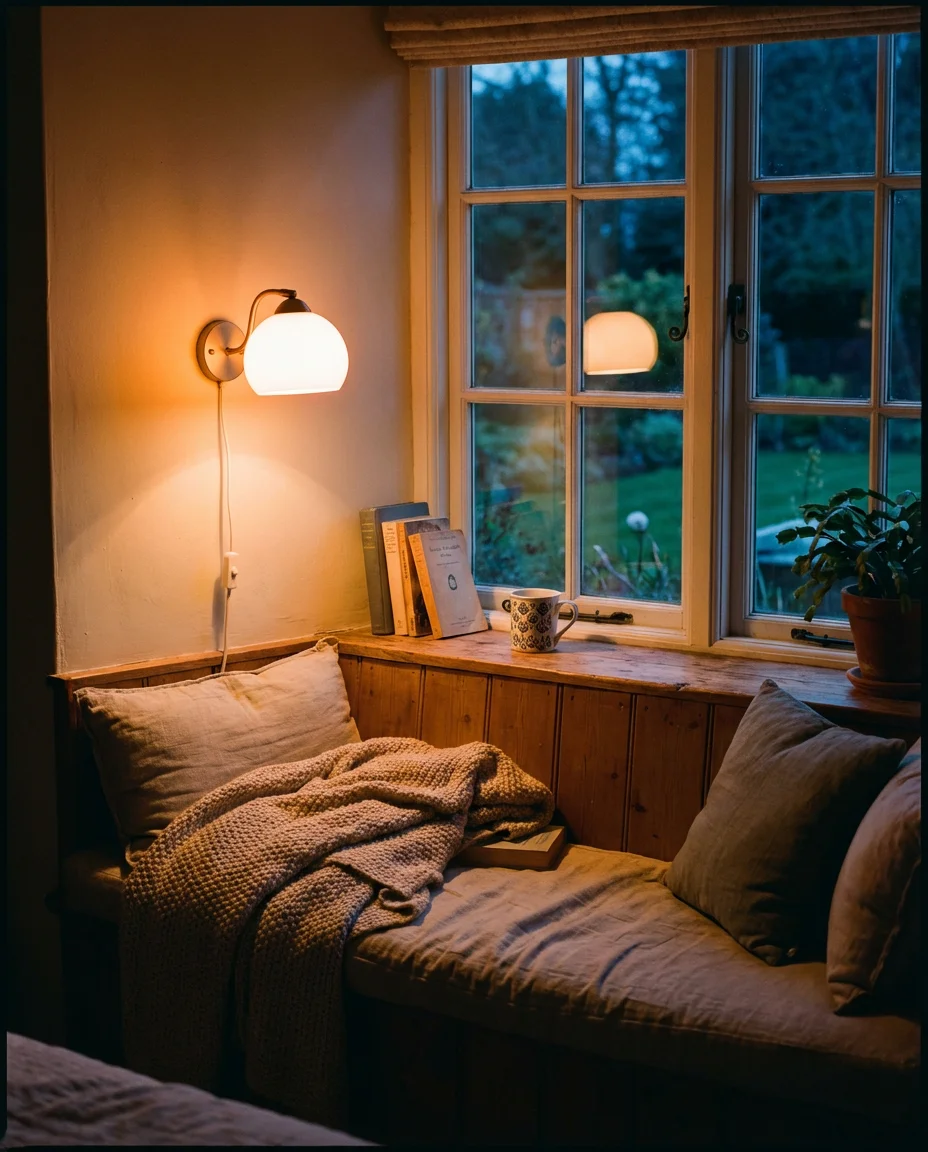 Sconce Lighting for a Reading Nook Corner 2