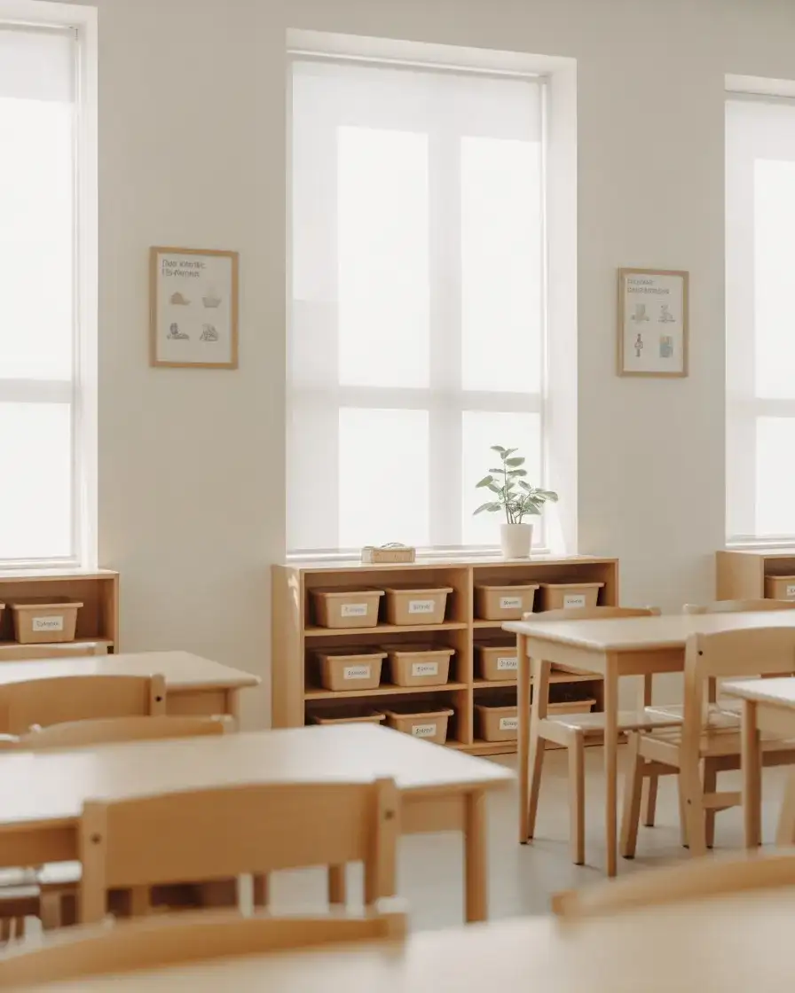 Simple Clean Minimalist Classroom Setup 2