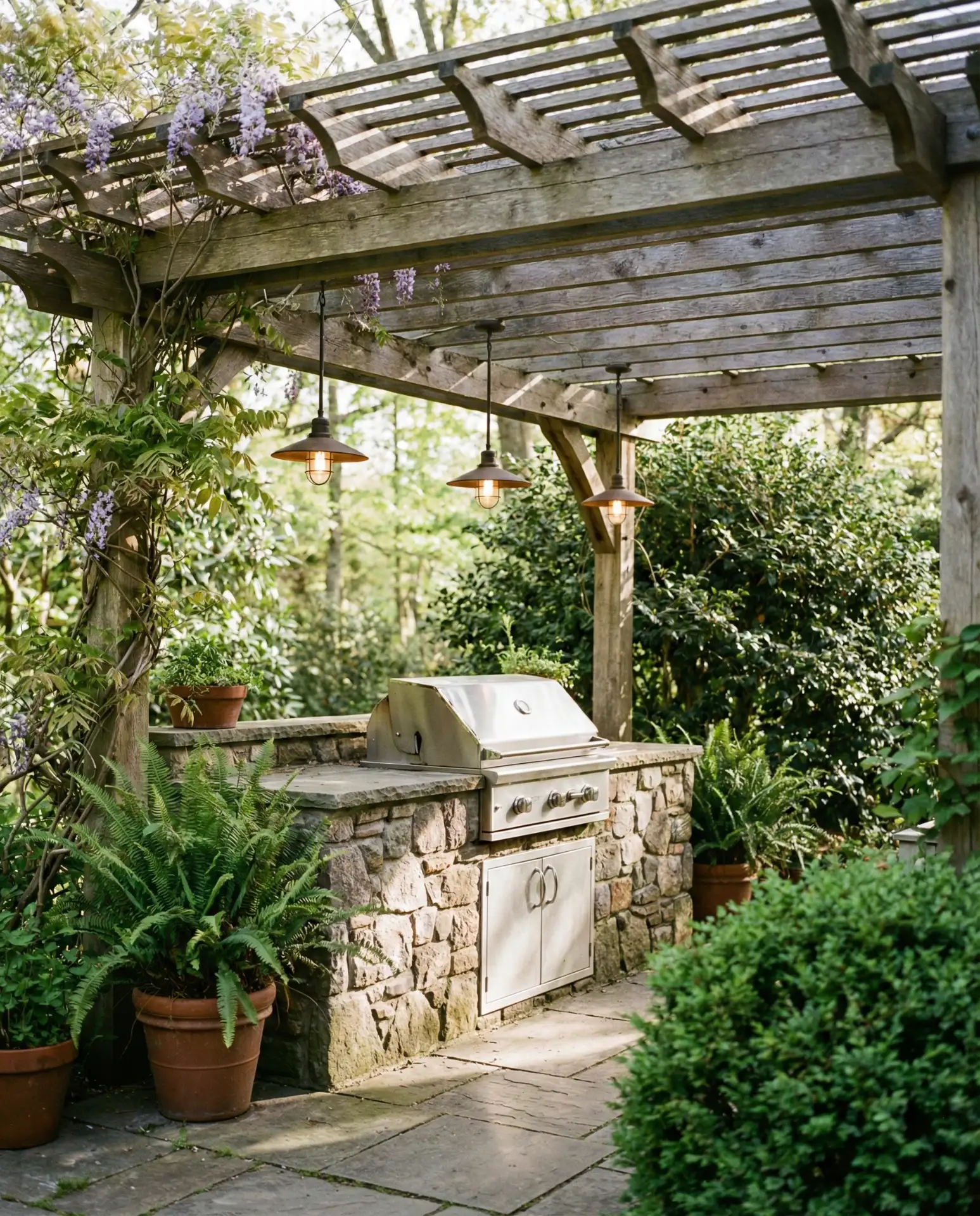 Simple Covered Patio Kitchen 1