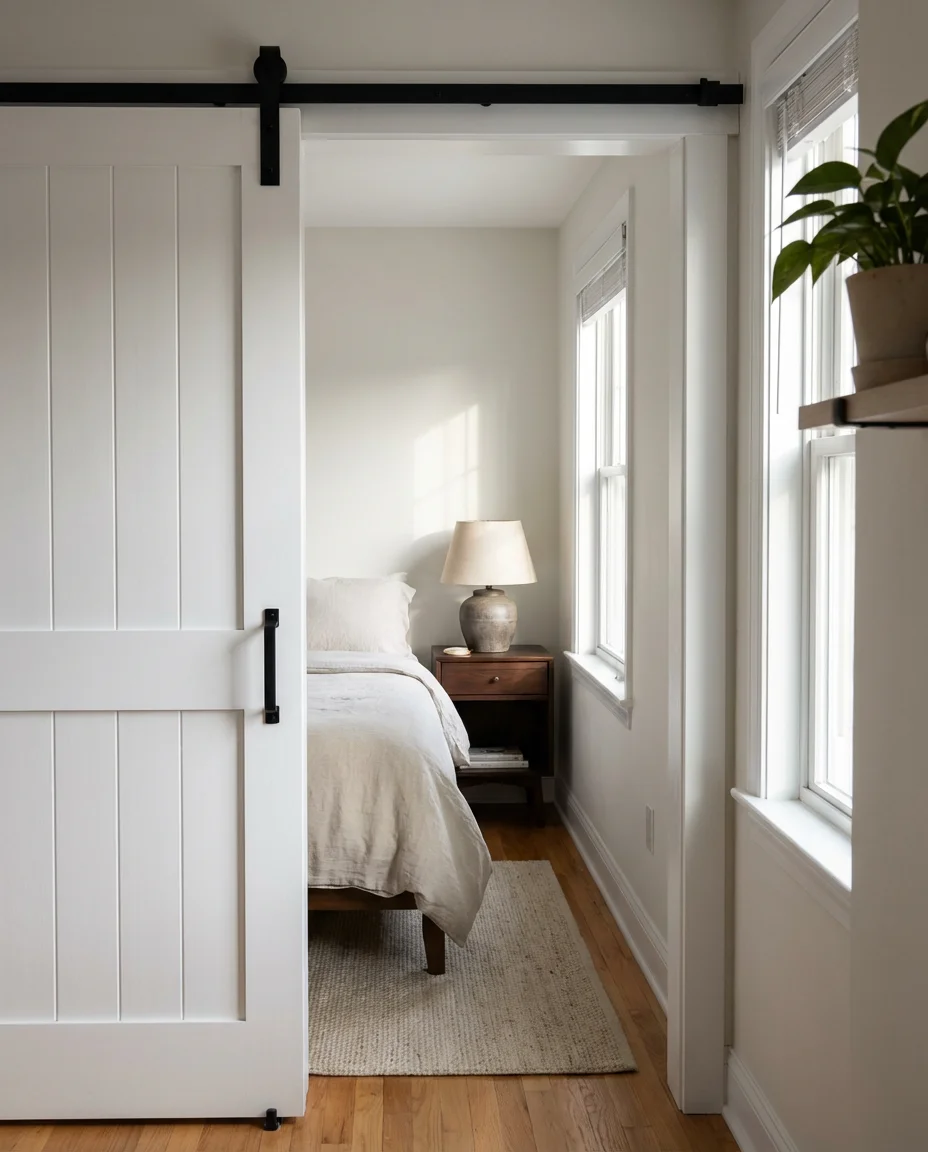 Sliding Barn Doors to Save Swing Space 1