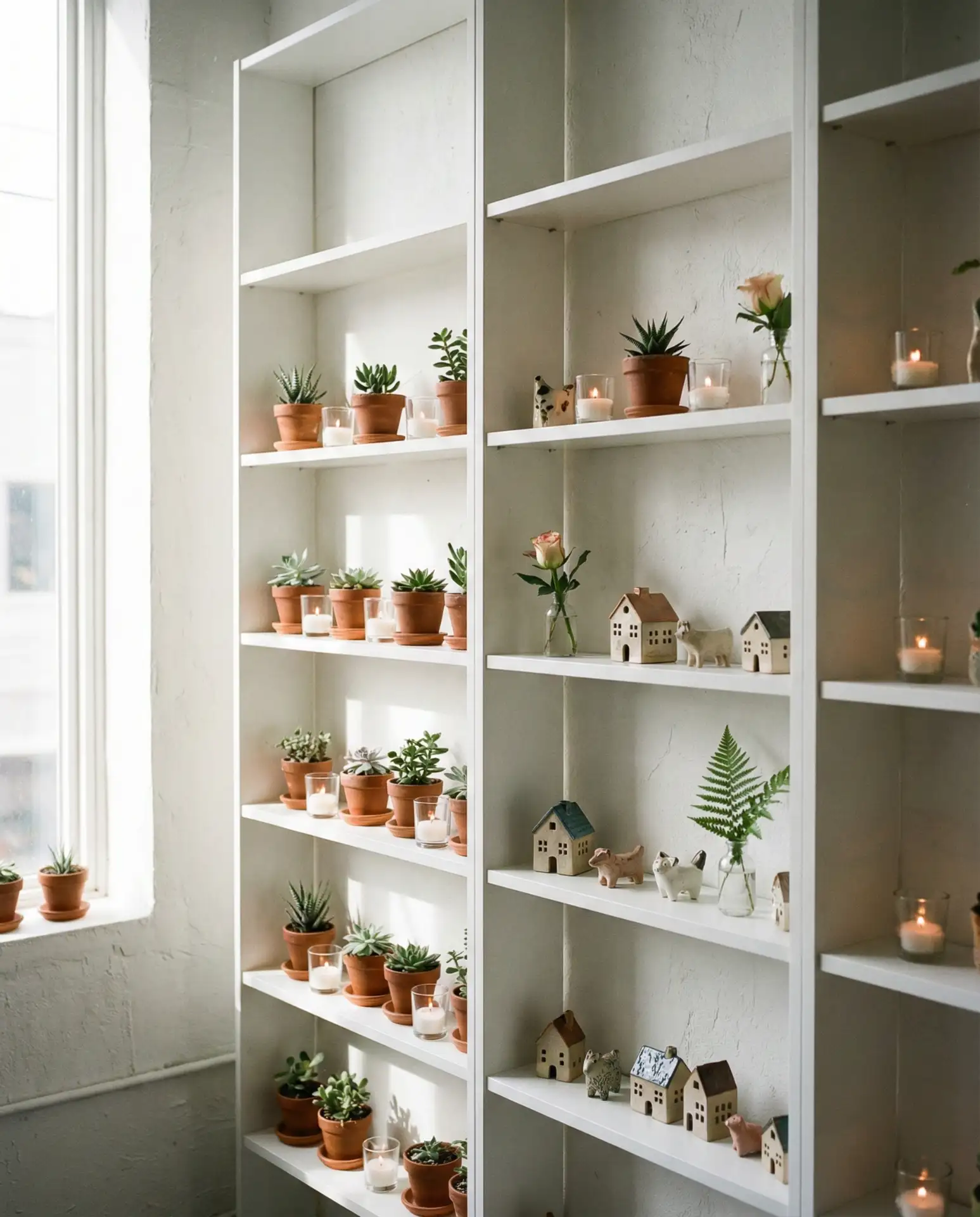 Slim Vertical Shelves for Small Objects 1