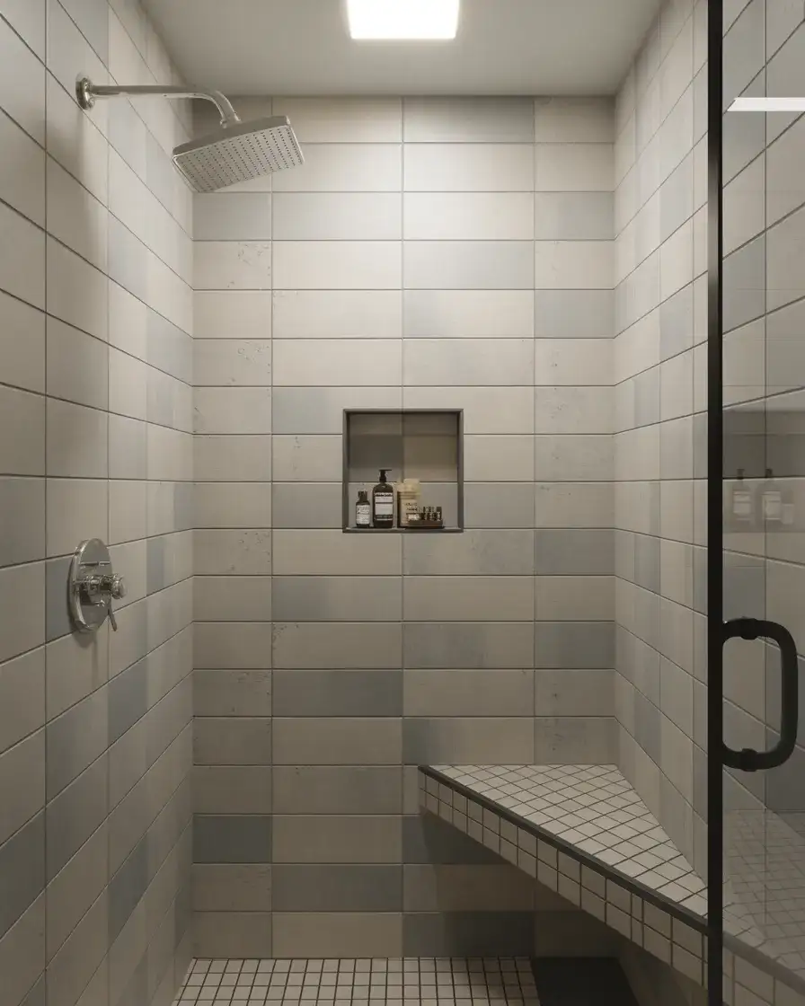 Small Shower With Smart Storage and Niche Shelf 2