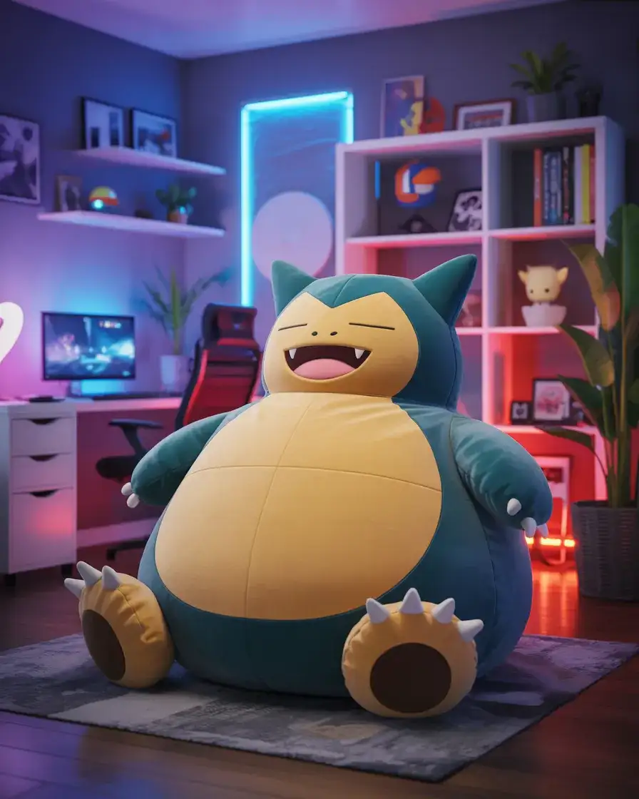 Snorlax Bean Bag for a Gaming or Kids' Room 2
