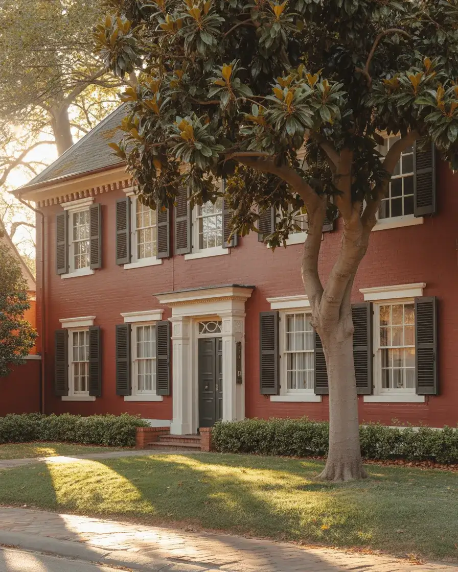 Soft Indian Red with Cream Trim 1
