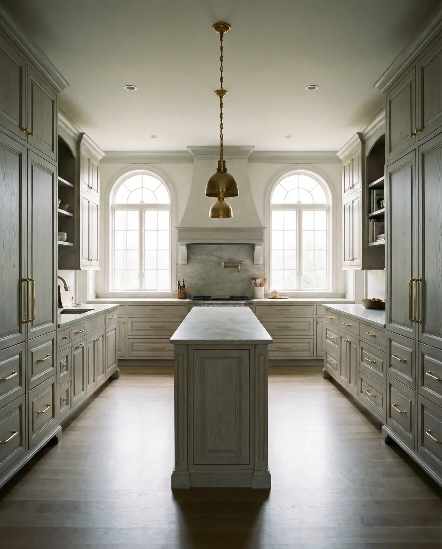 Sophisticated Two-Side Kitchen with Symmetrical Design 1