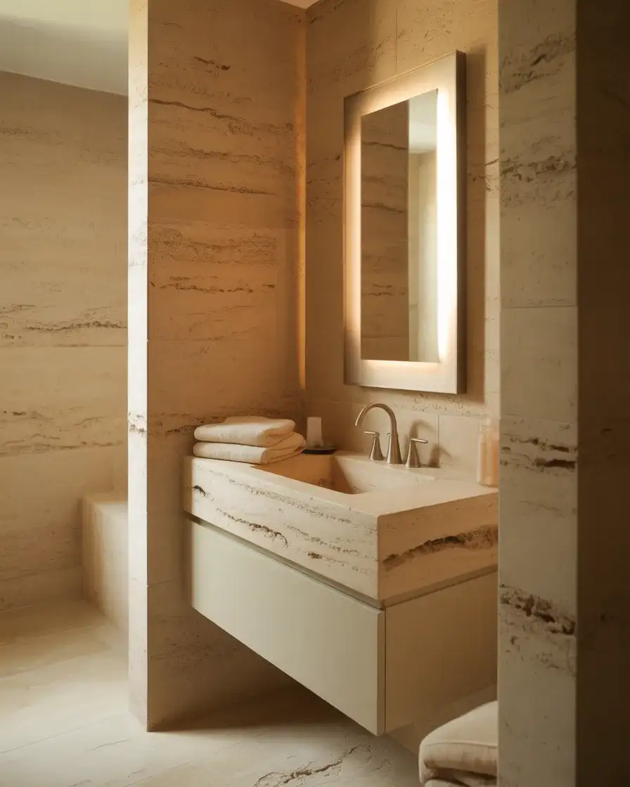 Spa-Inspired Neutral Powder Room 1