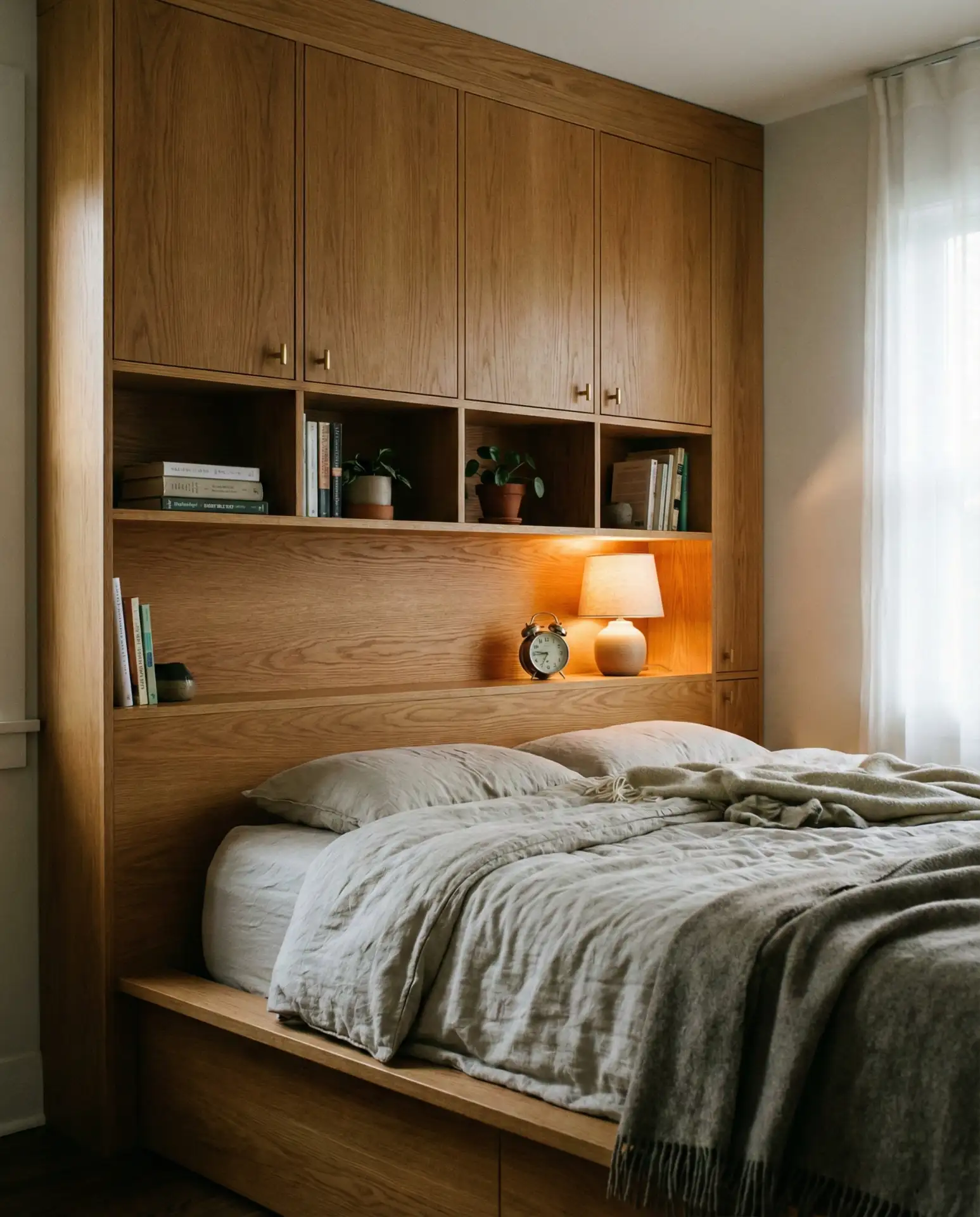 Storage Headboard with Hidden Compartments 2