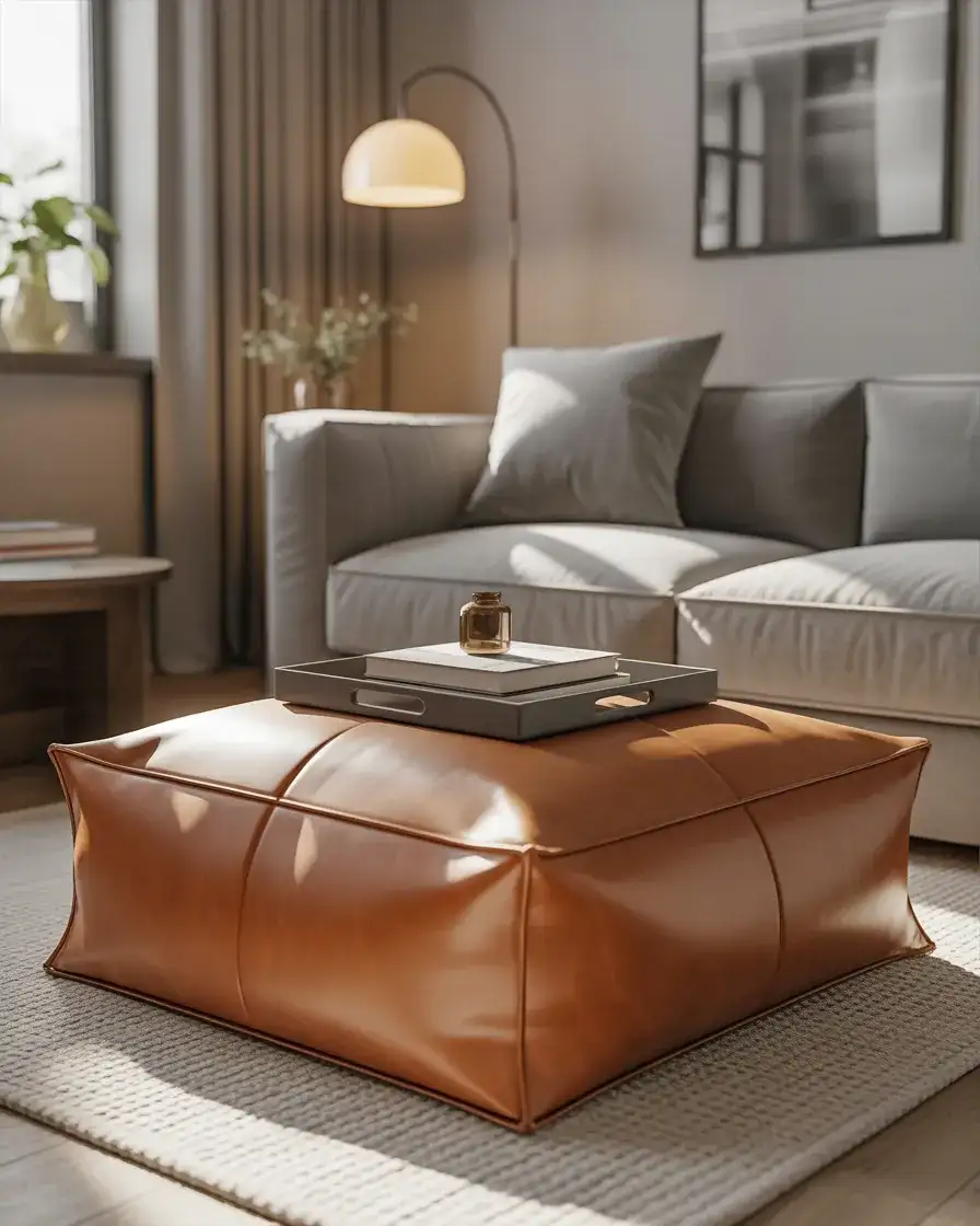 Structured Modern Bean Bag as a Coffee Table Alternative 1