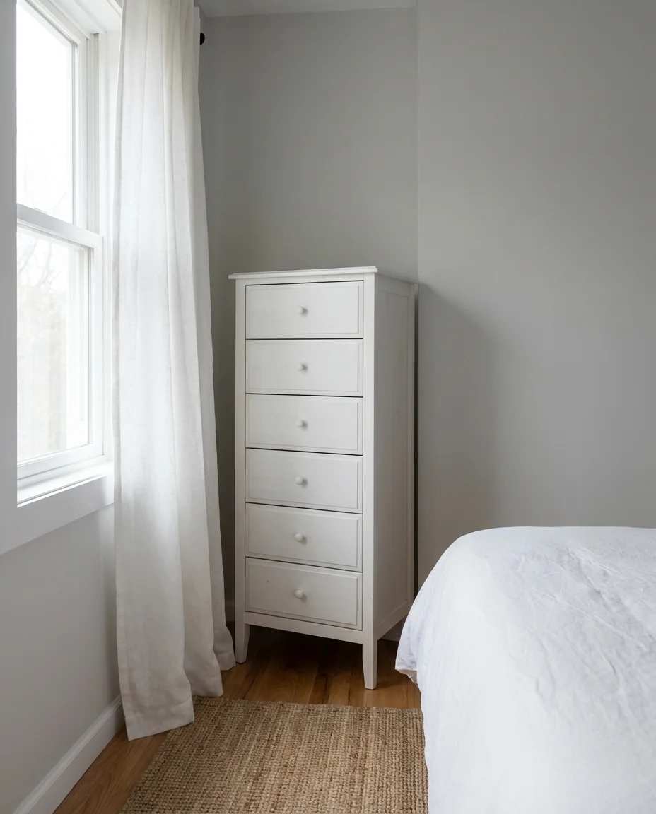 Tall Narrow Dresser to Maximize Vertical Space 1