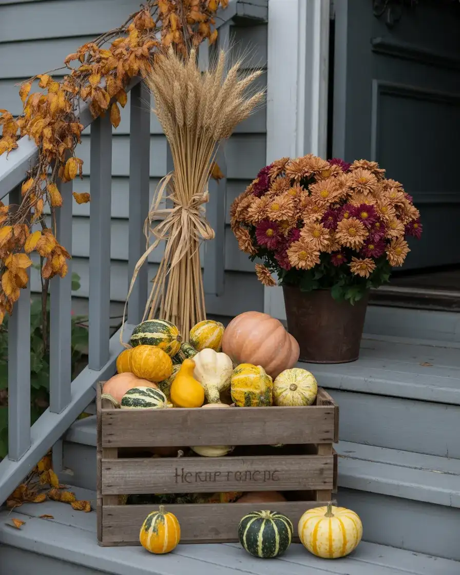 Thanksgiving Porch With Harvest Abundance 2