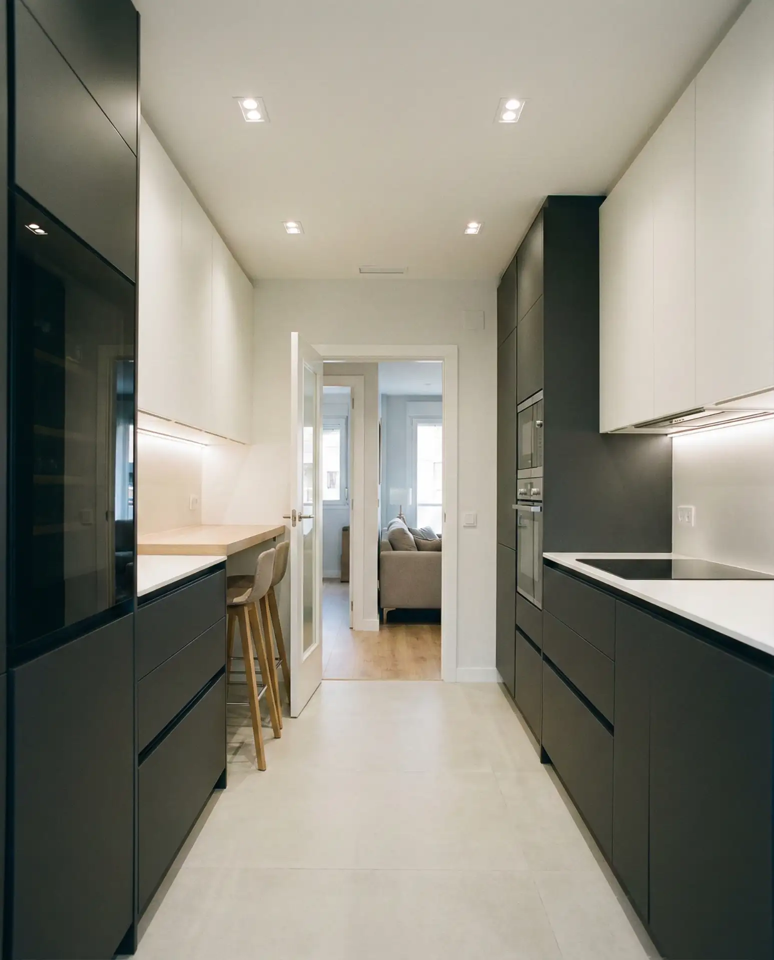 Two-Tone Modern Kitchen with Parallel Layout 1