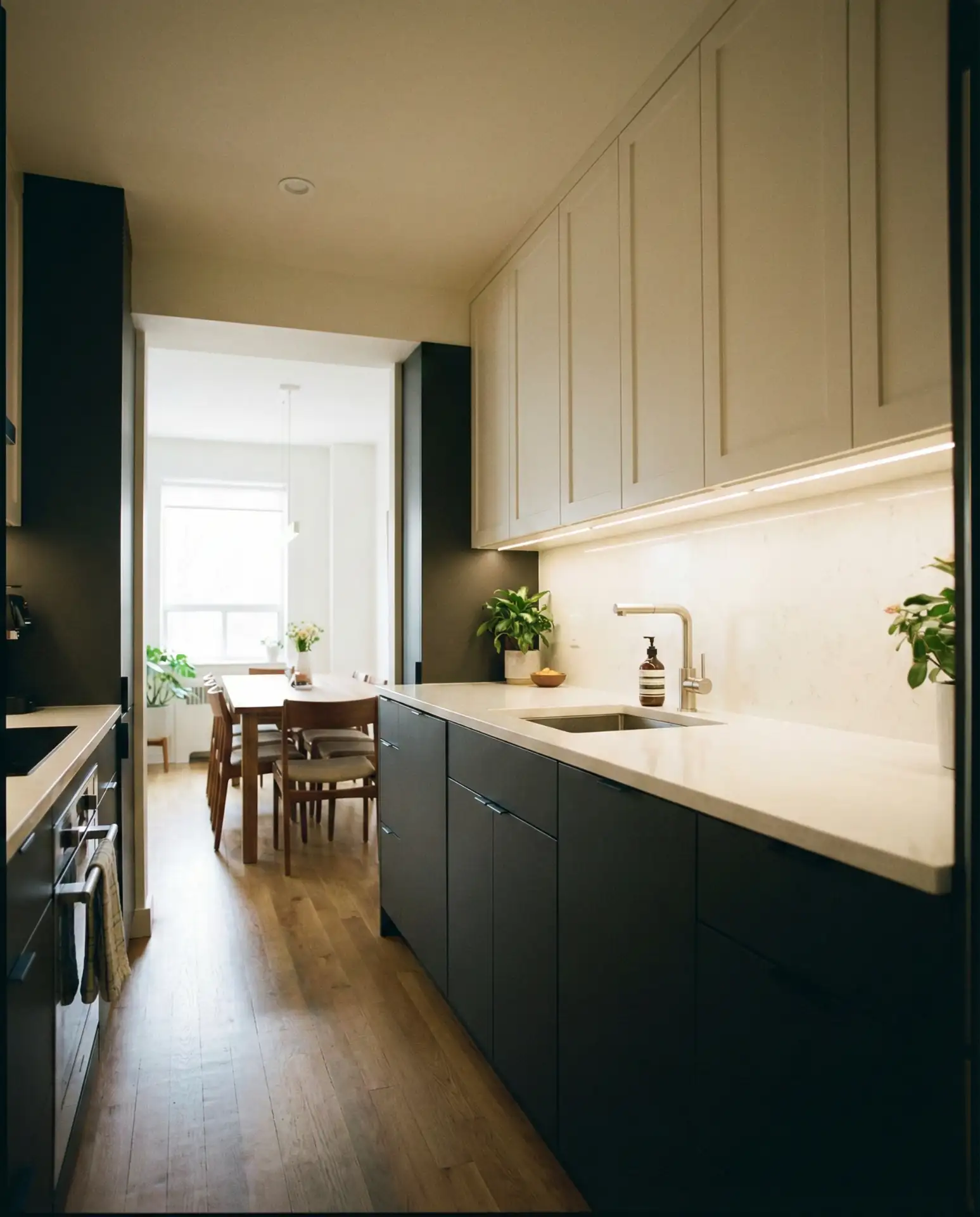 Two-Tone Modern Kitchen with Parallel Layout 2