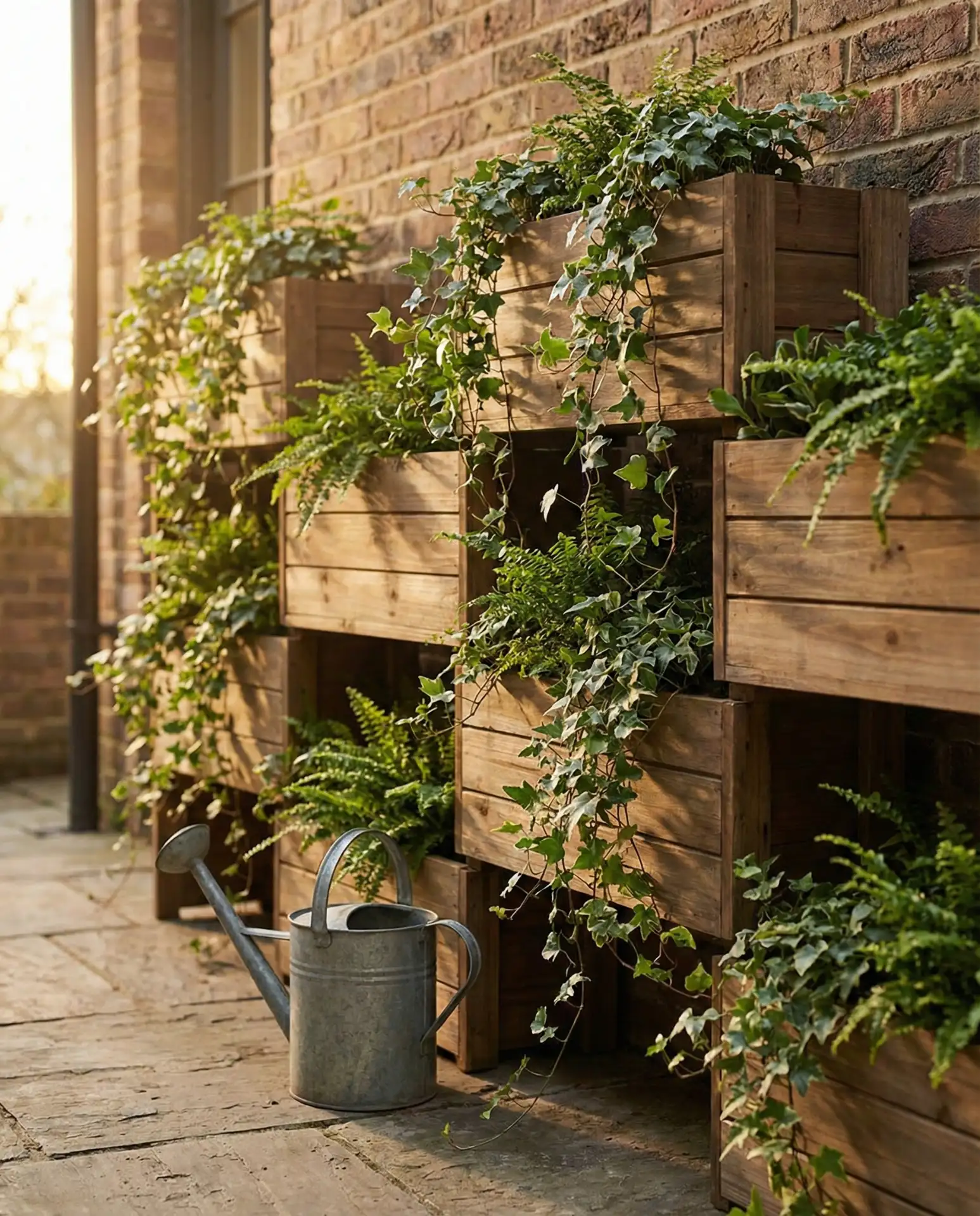 Vertical Garden Wall with Modular Planters 2