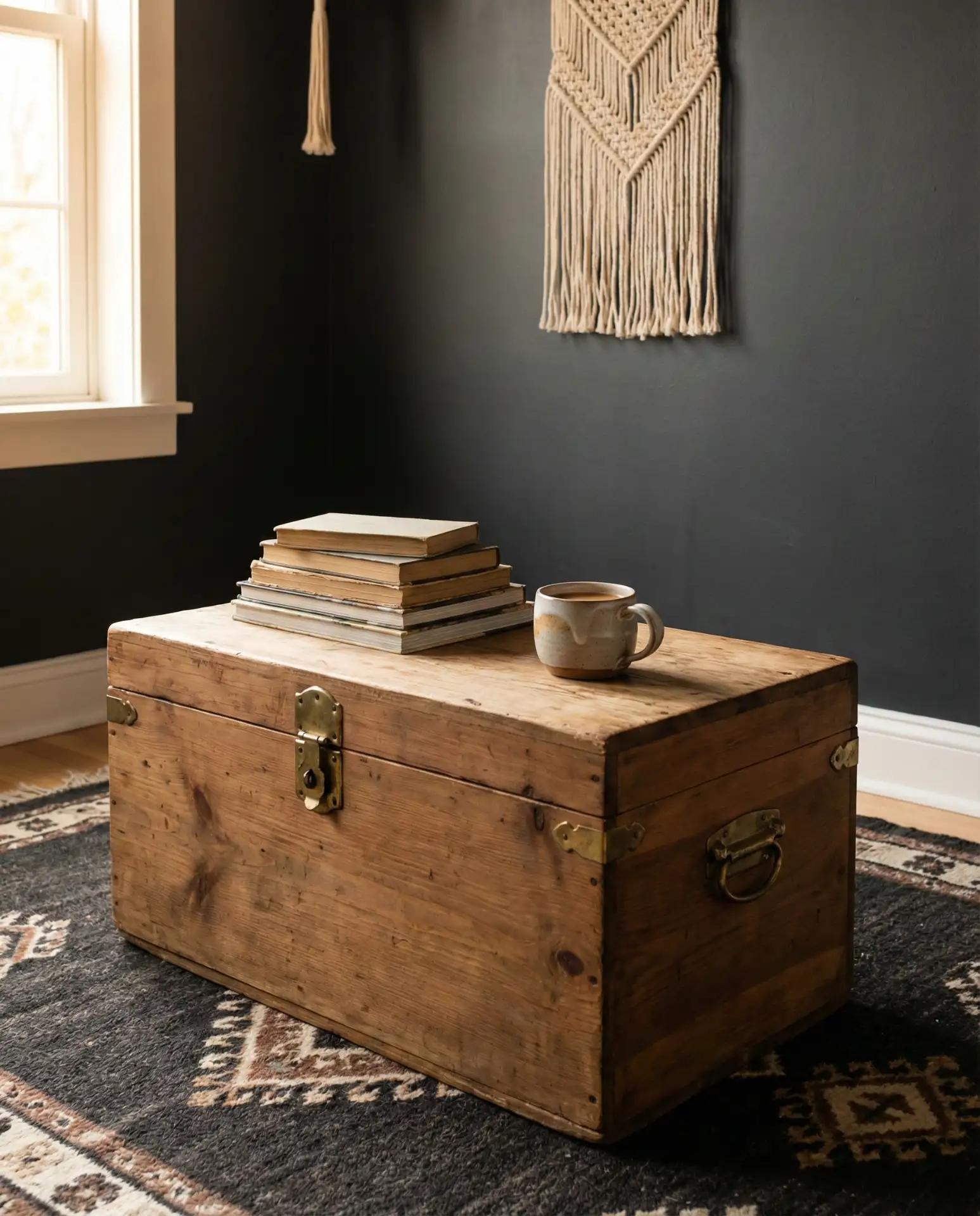 Vintage Trunk as Coffee Table 1
