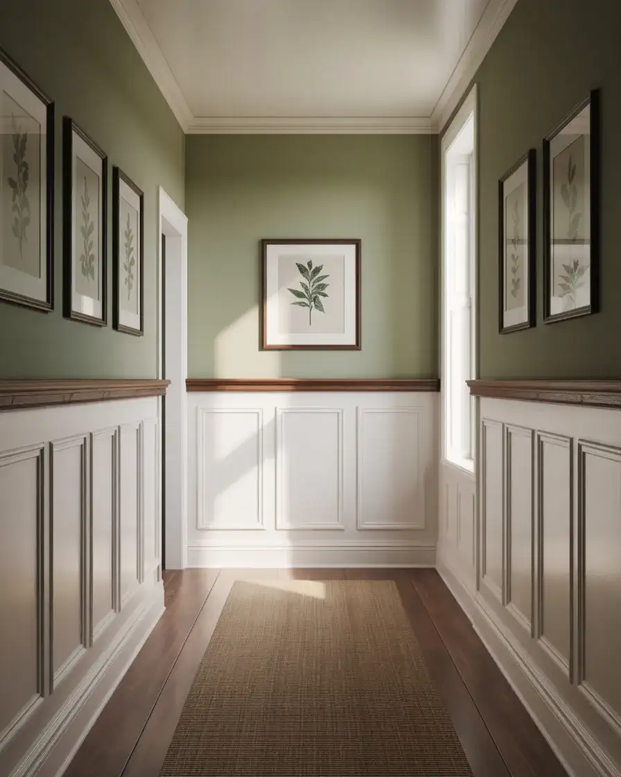Wainscoting with a Painted Upper Half 1
