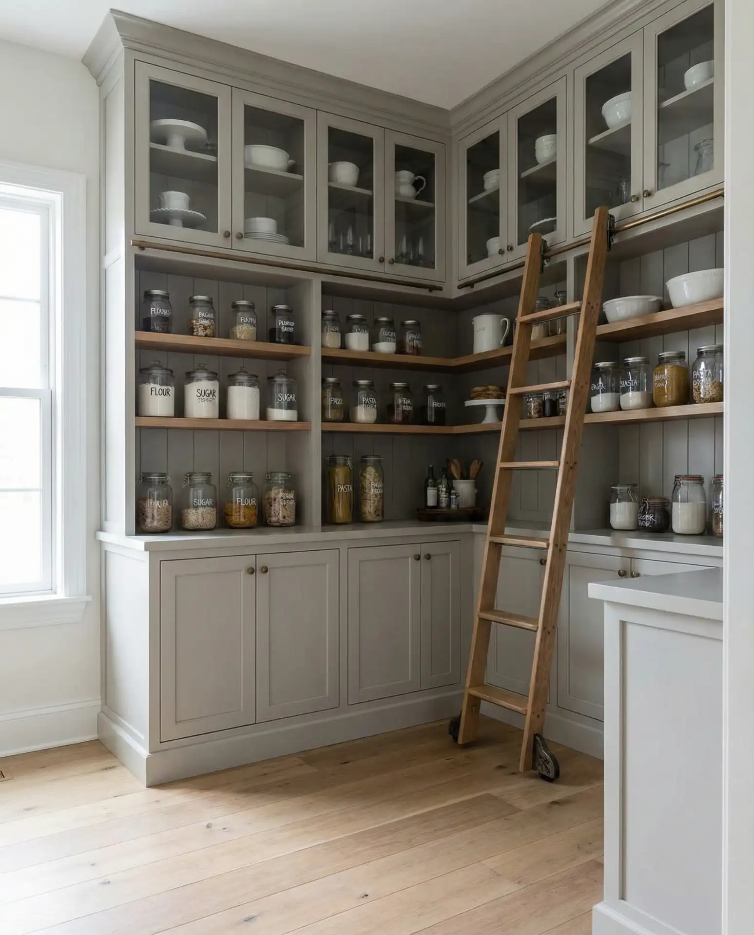 Walk-In Corner Pantry with Custom Cabinetry 1